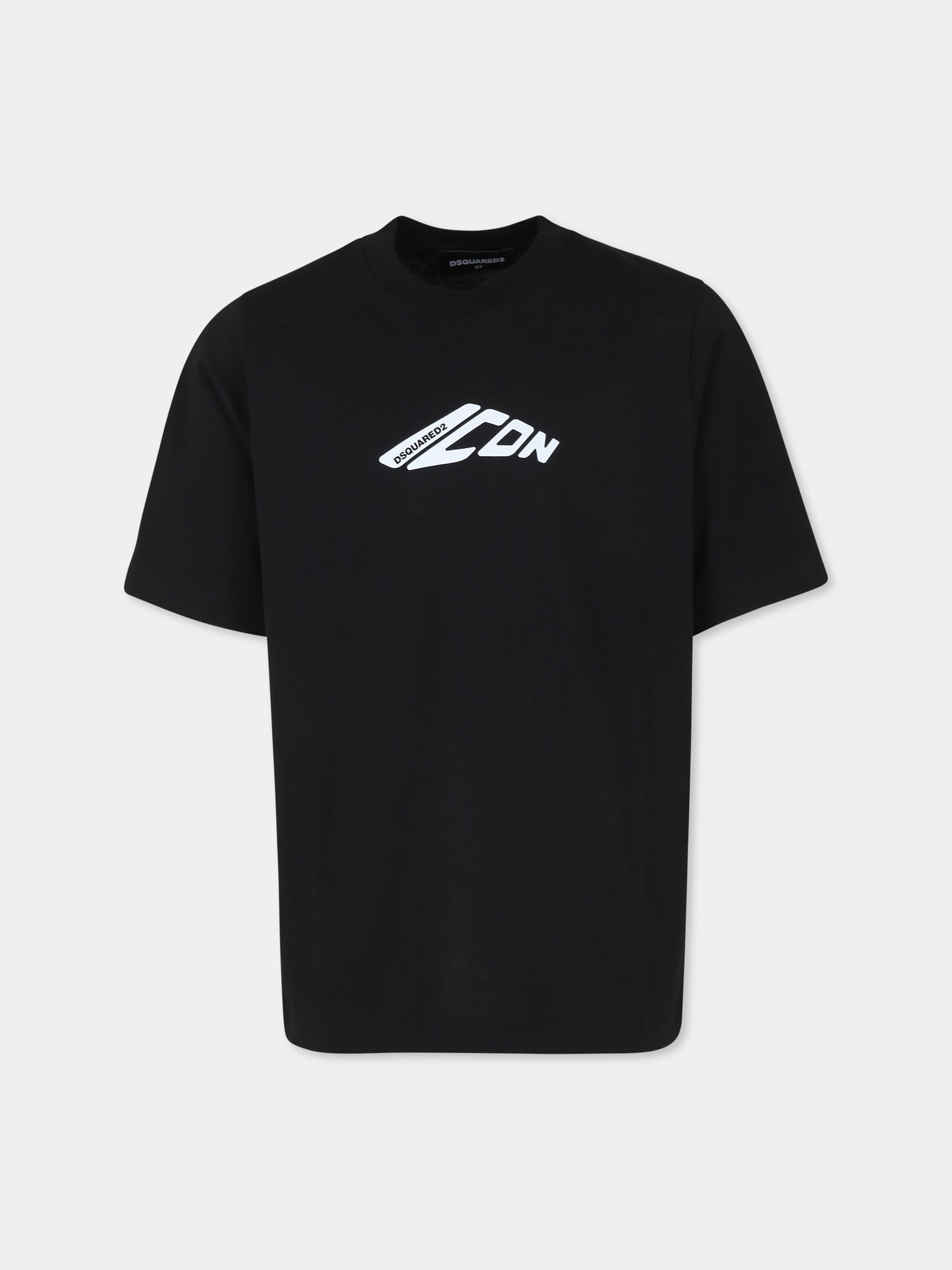 T-shirt nera per bambino con logo,Dsquared2,DQ2659 D00MV D2T1114U DQ900