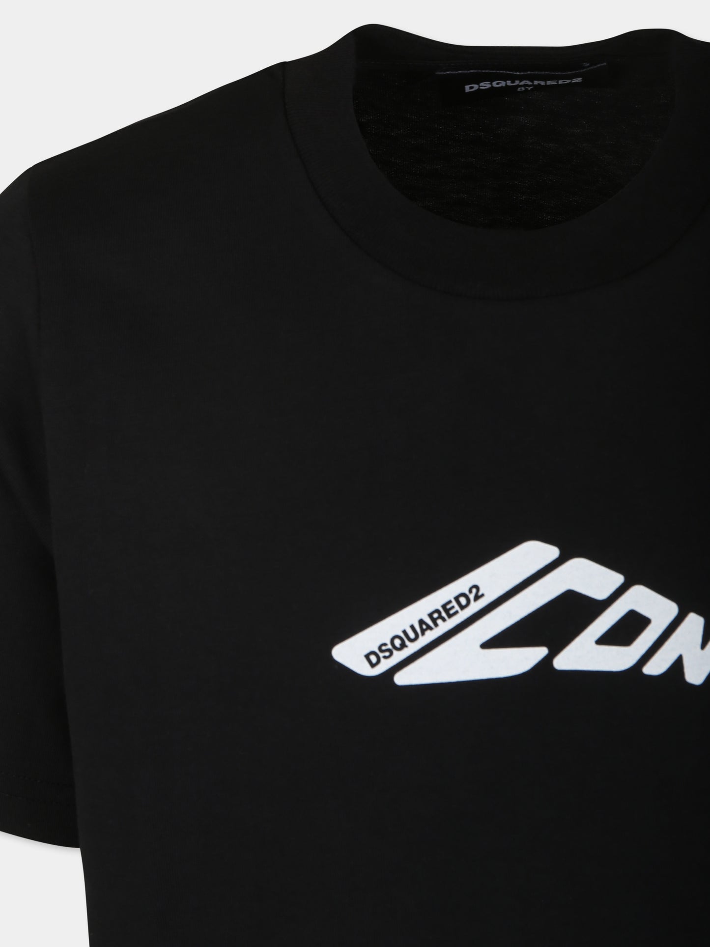 T-shirt nera per bambino con logo,Dsquared2,DQ2659 D00MV D2T1114U DQ900