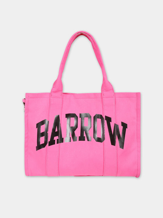 Borsa fucsia per bambina con logo e smile,Barrow,S4BKJGBA164 BW007