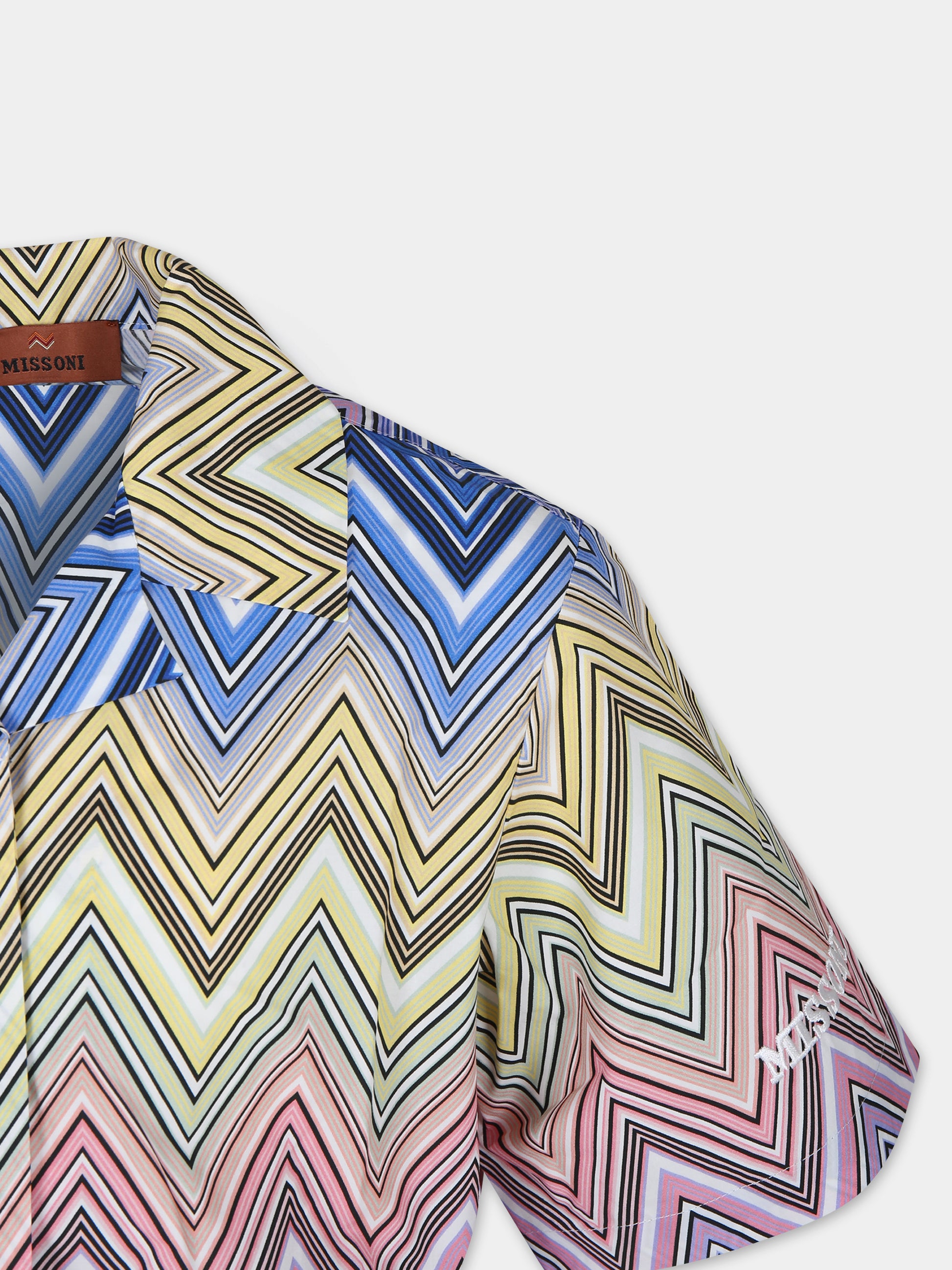 Completo multicolor per bambina con motivo chevron,Missoni,MU3A40 P0388 999