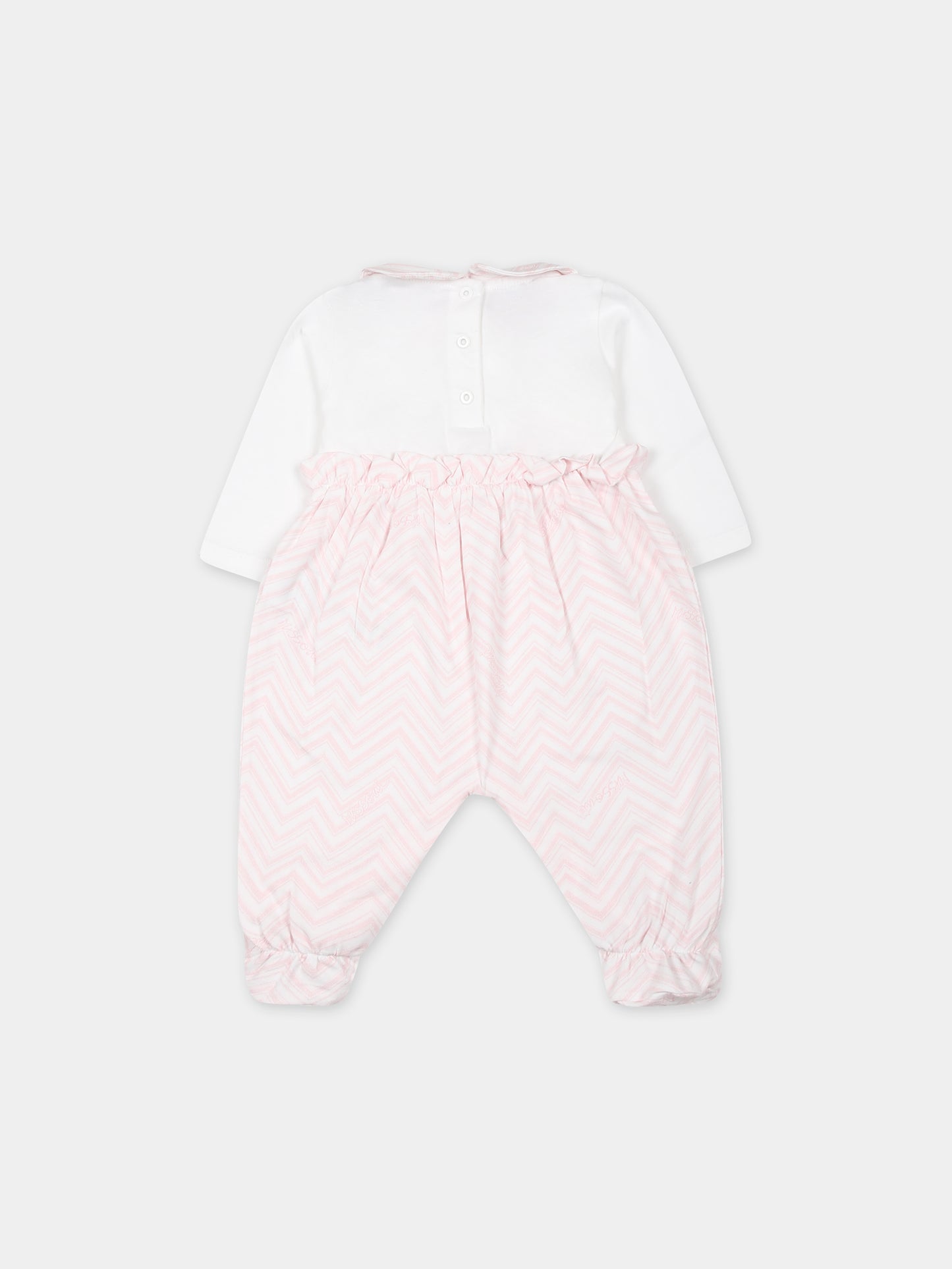 Set bianco per neonata con motivo chevron,Missoni,MUB020 J0394 100RS