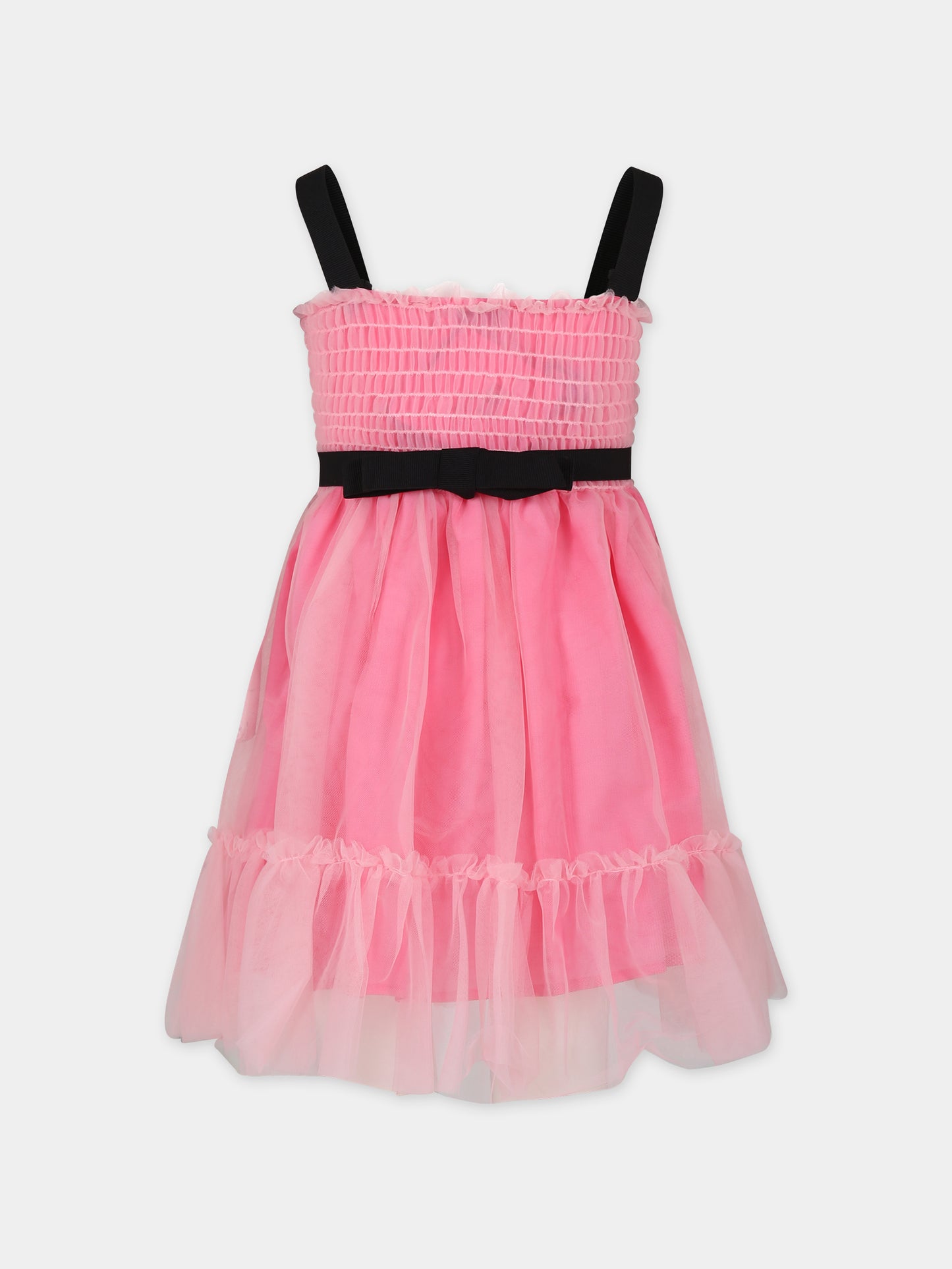 Vestito rosa per bambina con logo,Msgm Kids,S4MSJGDR103 042