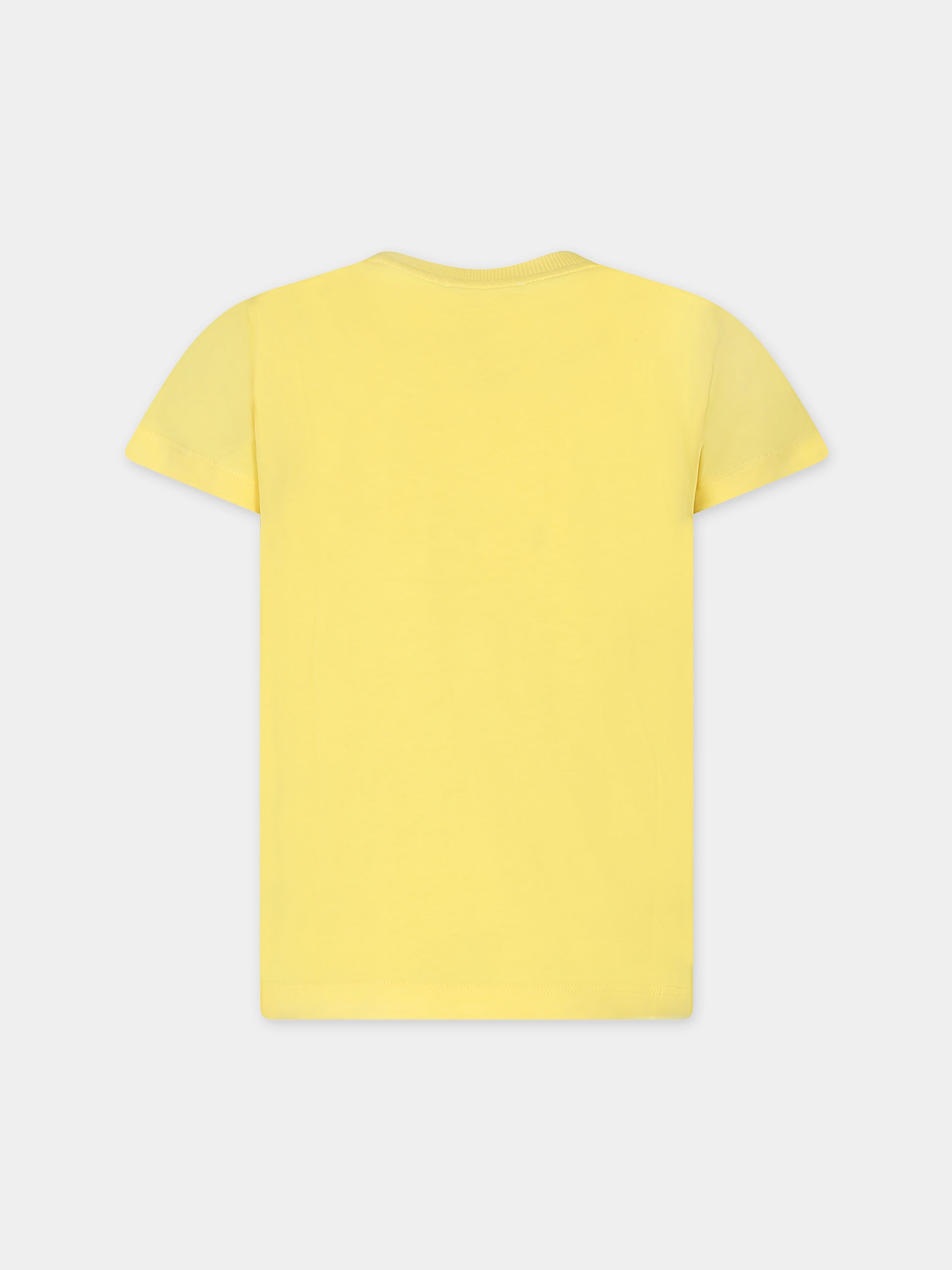 T-shirt gialla per bambini con Teddy Bears e logo,Moschino Kids,HMM04K LAA03 50162