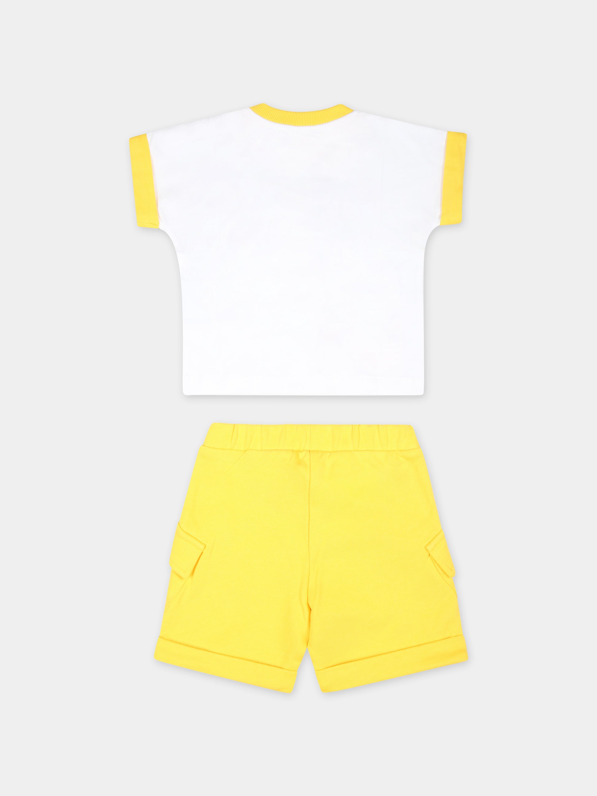 Completo giallo per neonato con Teddy Bear,Moschino Kids,MUG018 LCA75 50162