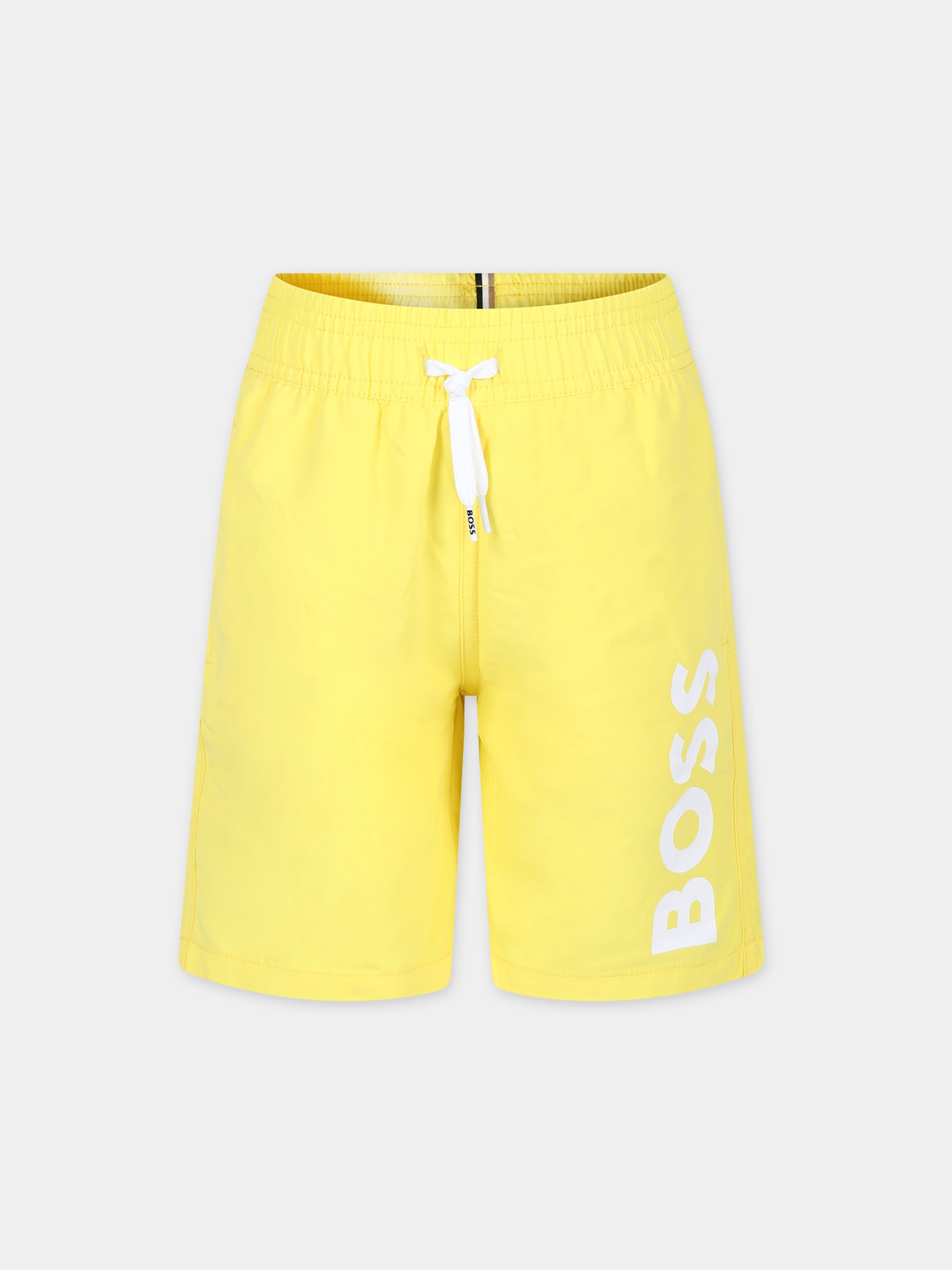 Boxer mare giallo per bambino con logo,Boss,J50662 508