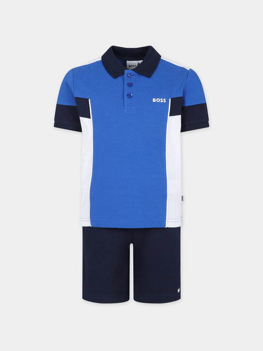 Completo blu per bambino con logo,Boss,J50753 872