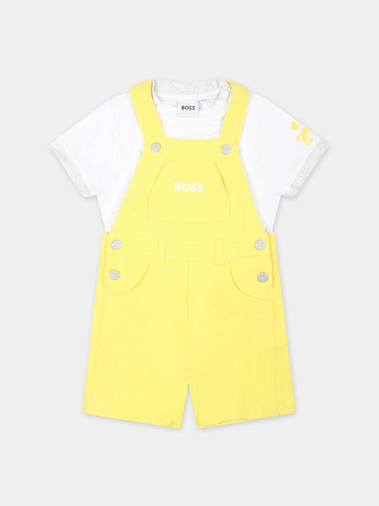 Completo giallo per neonato con logo,Boss,J50801 508