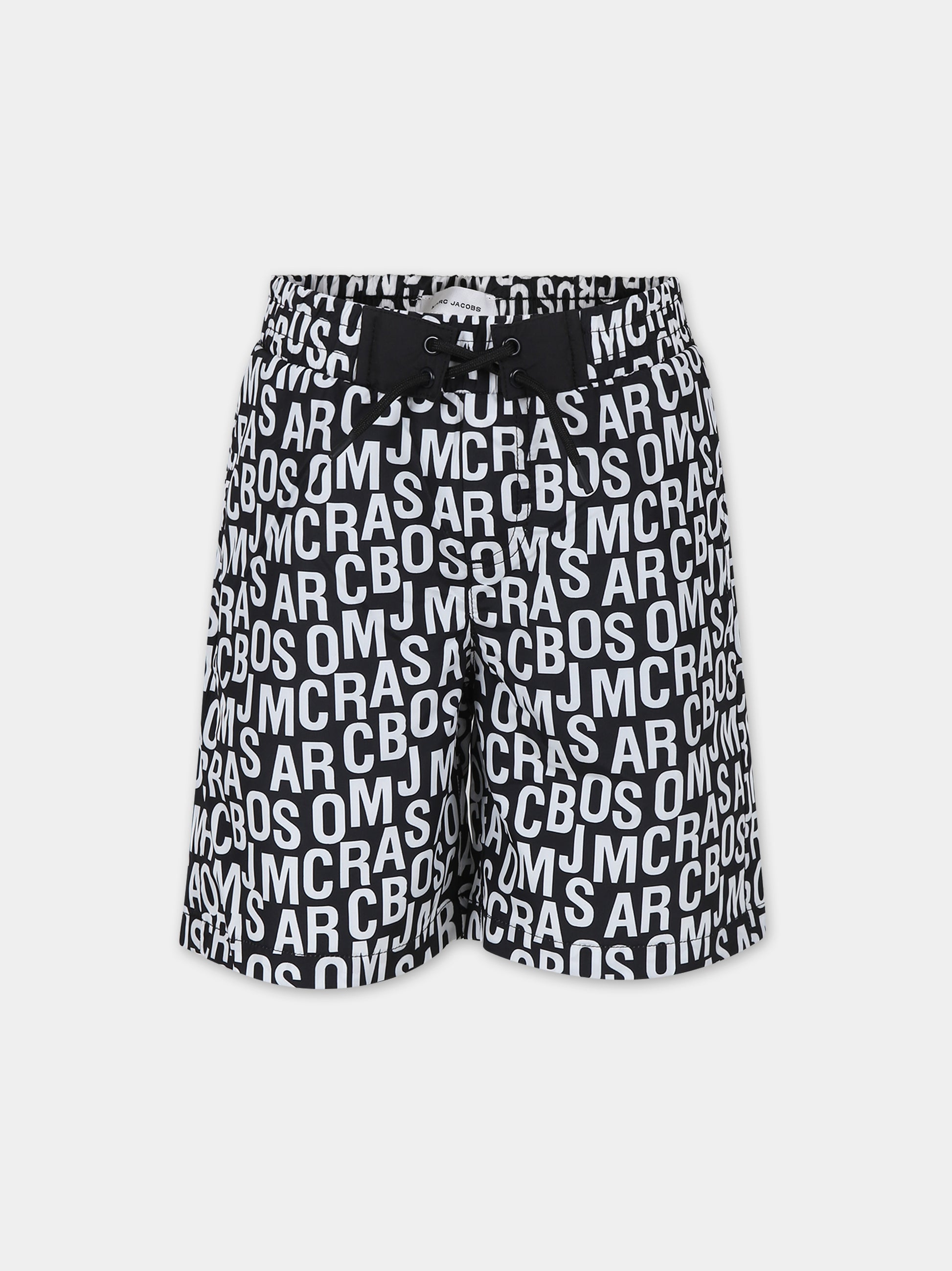Boxer mare nero per bambino con logo,Marc Jacobs,W60002 09B