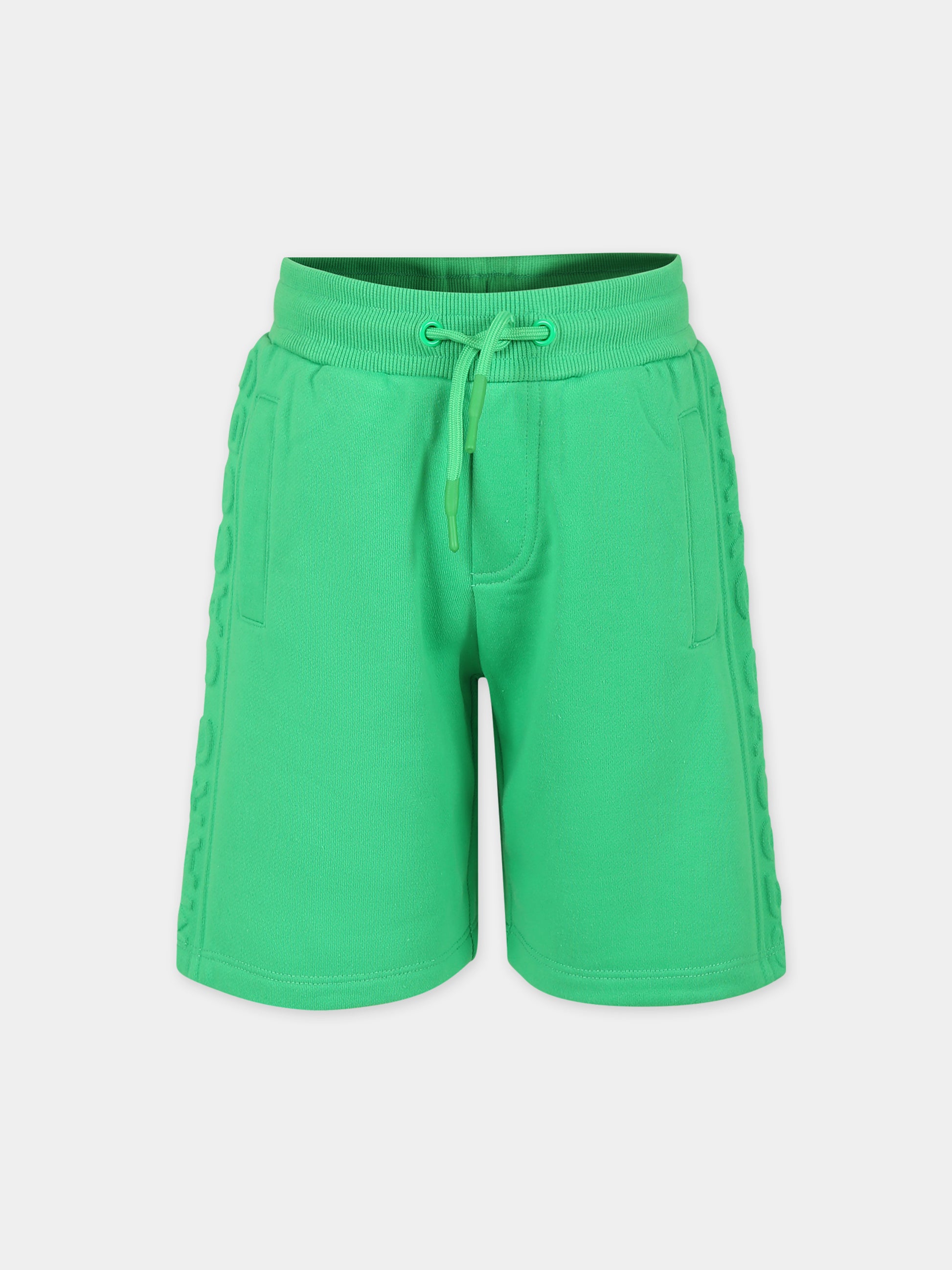 Shorts verdi per bambino con logo,Marc Jacobs,W60017 68G