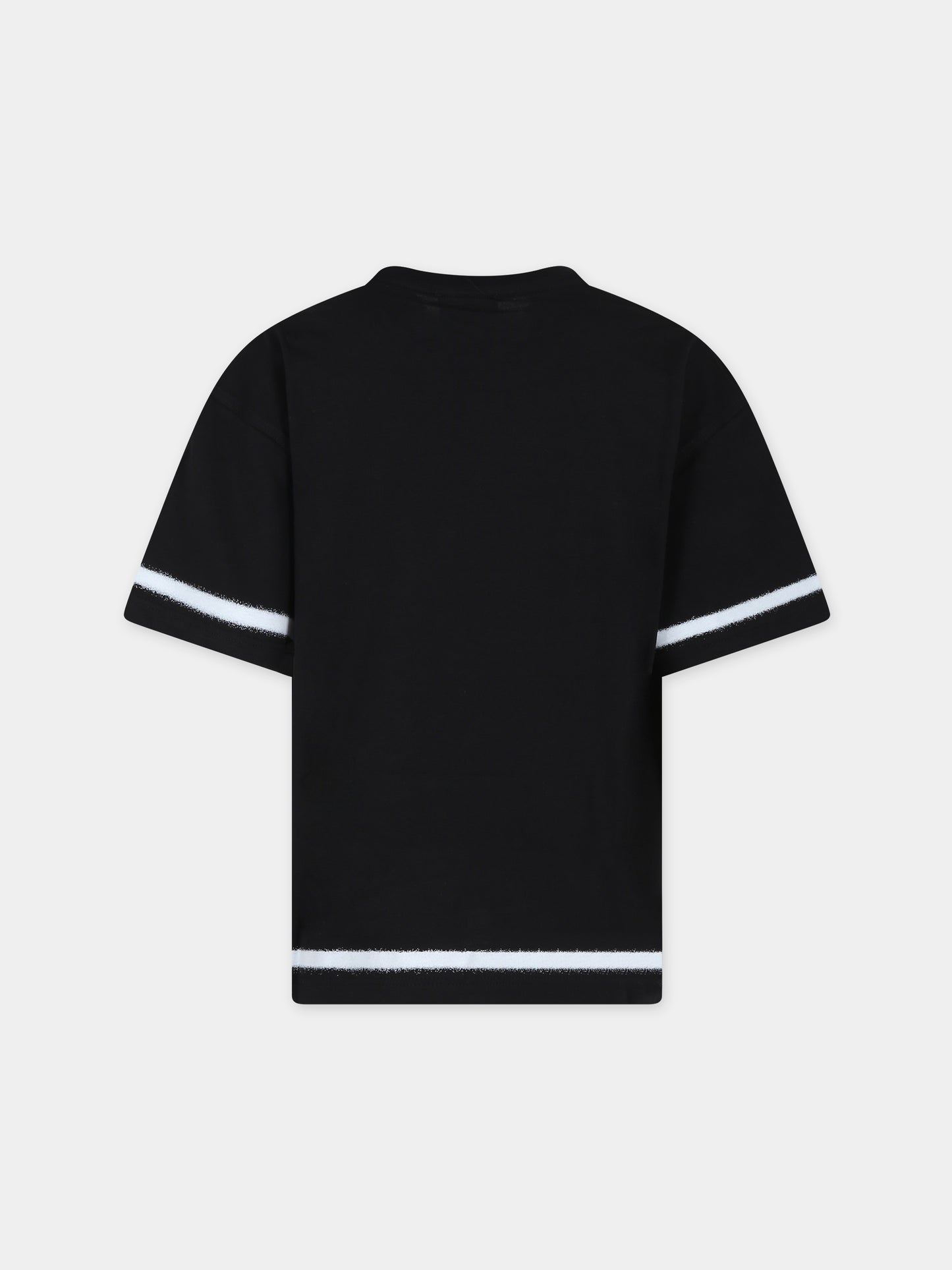 T-shirt nera per bambini con logo,Marc Jacobs,W60187 09B