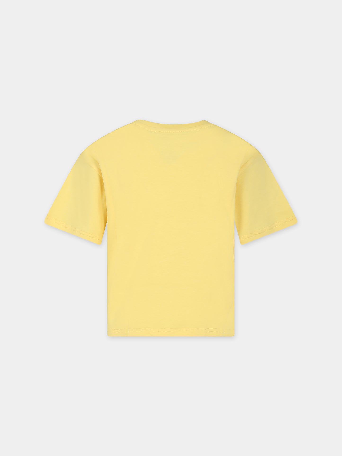 T-shirt gialla per bambina con stampa borsa e logo,Marc Jacobs,W60207 577