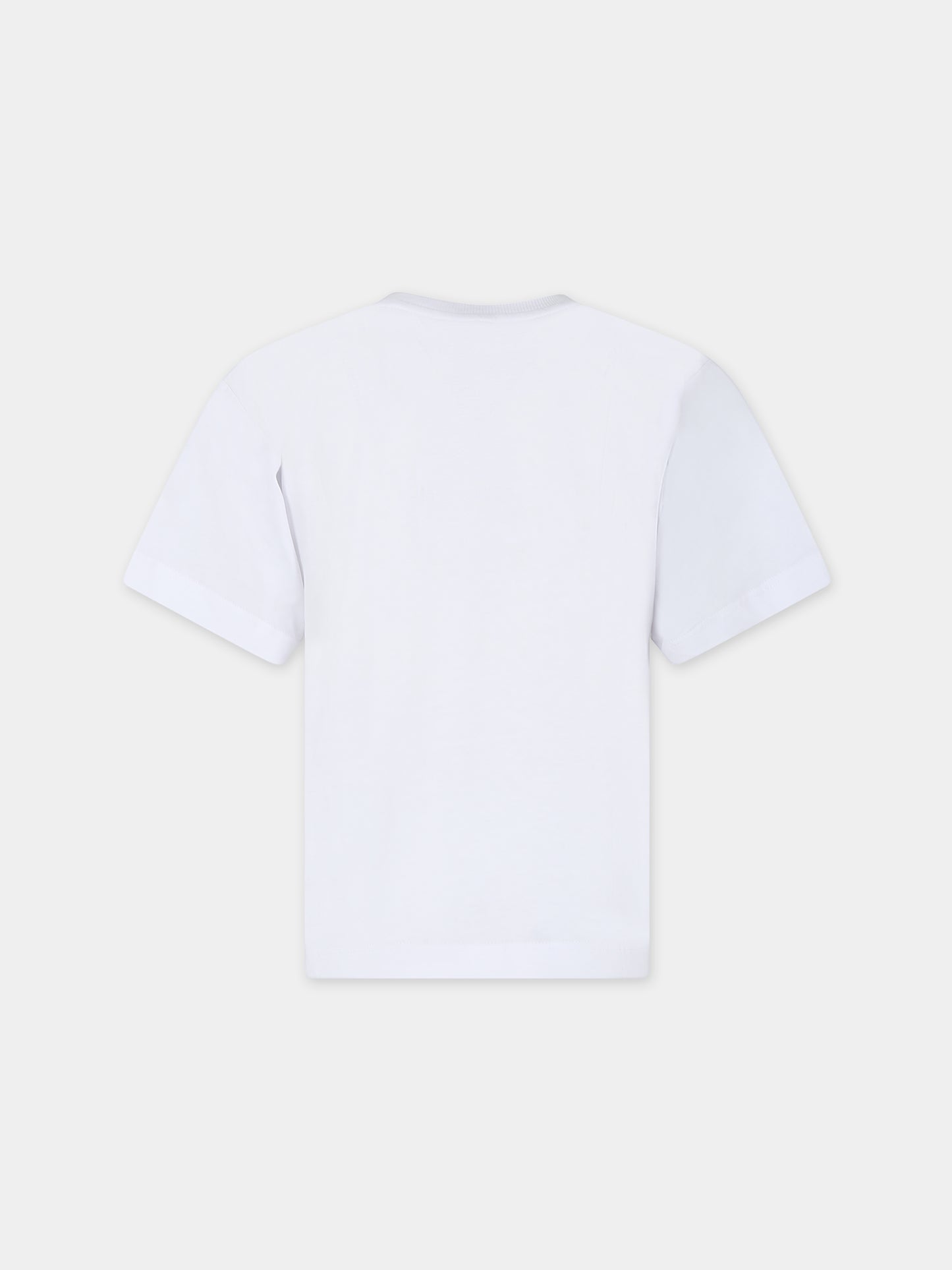 T-shirt bianca per bambino con Teddy Bear,Moschino Kids,HXM03R LAA33 10101
