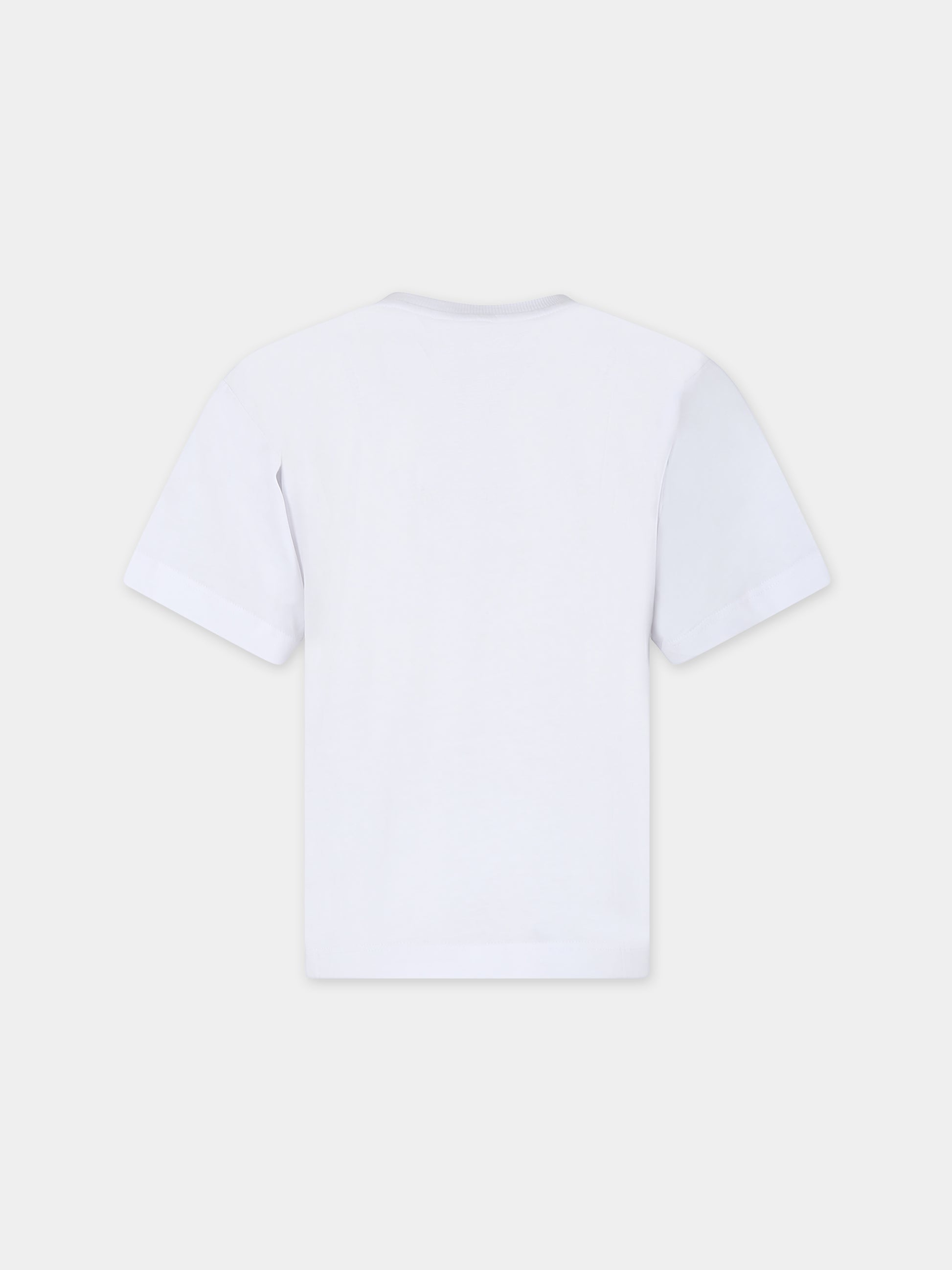 T-shirt bianca per bambino con Teddy Bear,Moschino Kids,HXM03R LAA33 10101
