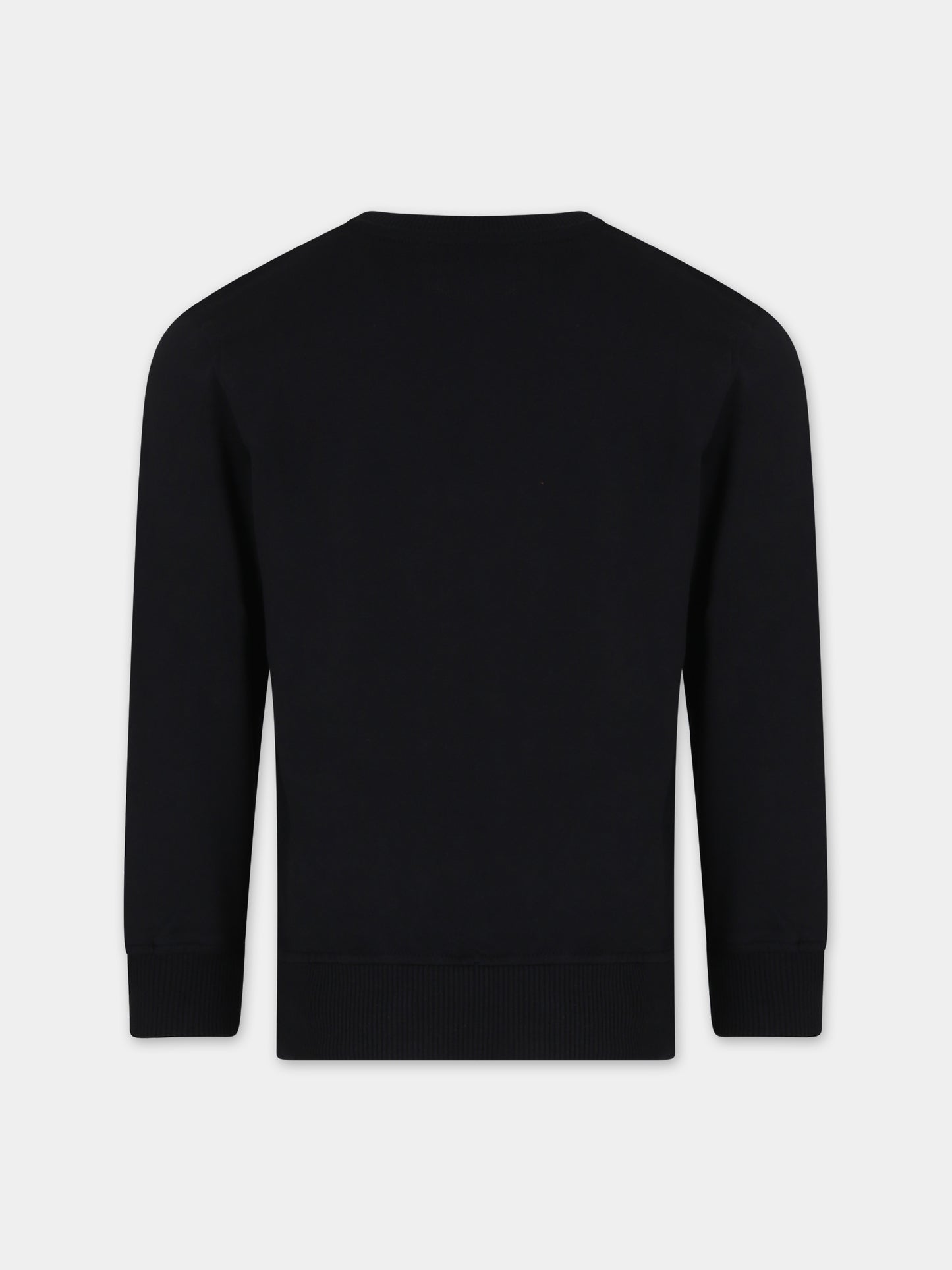 Felpa nera per bambini con Teddy Bears e logo,Moschino Kids,HZF05R LCA19 60100