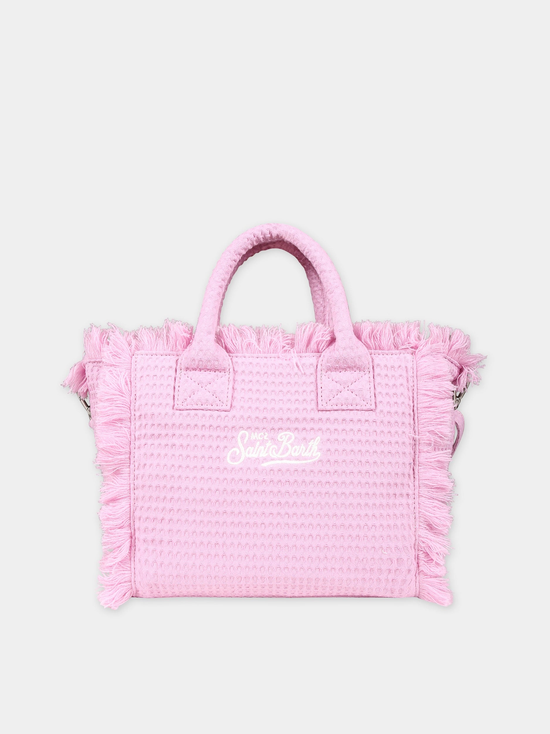 Borsa mare rosa per bambina con logo,Mc2 Saint Barth,COL0005 00345F