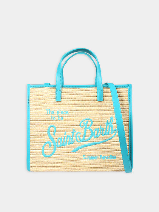 Borsa mare verde per bambina con logo,Mc2 Saint Barth,VVID001 00249F