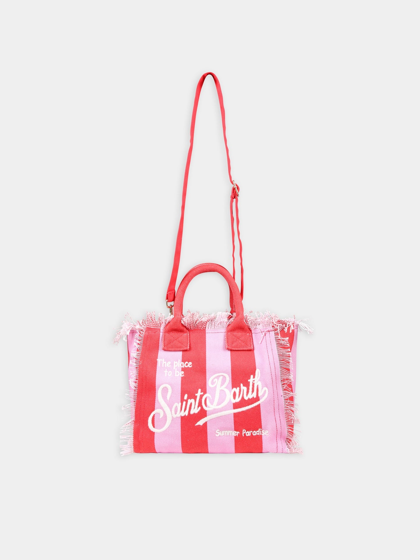 Borsa mare rossa per bambina con logo,Mc2 Saint Barth,COL0001 00169F