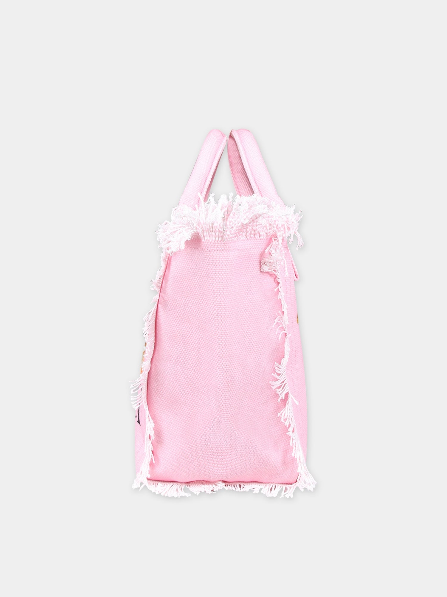 Borsa mare rosa per bambina con stampa Angeli,Mc2 Saint Barth,COL0001 05362D