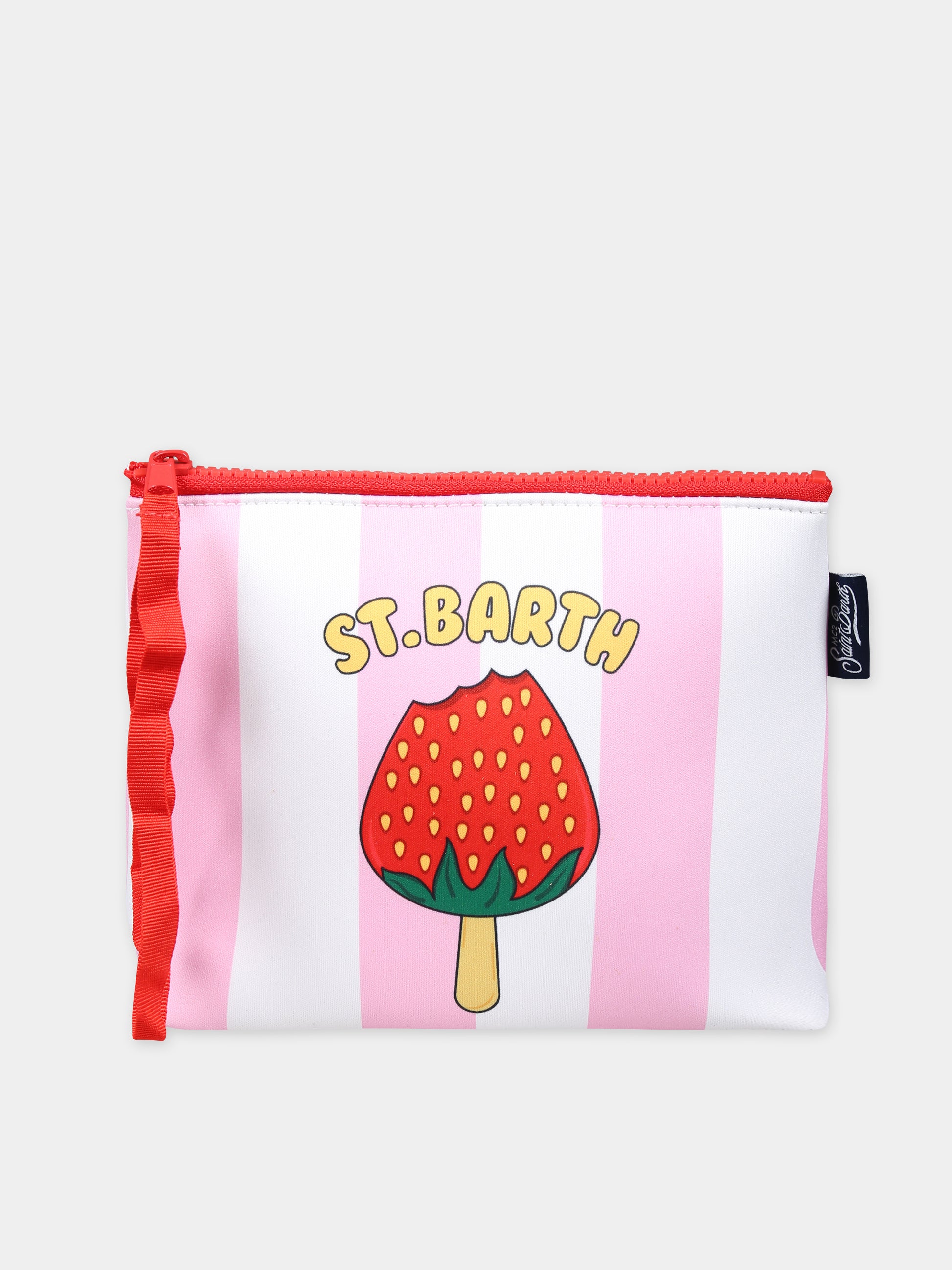 Pochette rosa per bambina con stampa fragola,Mc2 Saint Barth,ALIN001 00350F