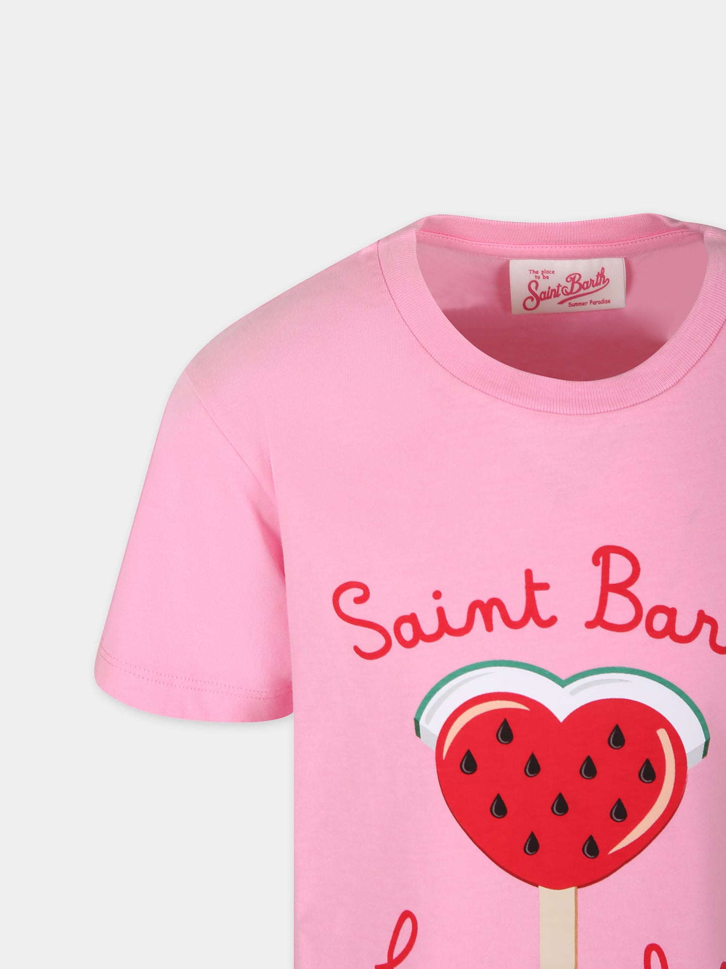 Vestito rosa per bambina con stampa anguria,Mc2 Saint Barth,ABY0001 00474F