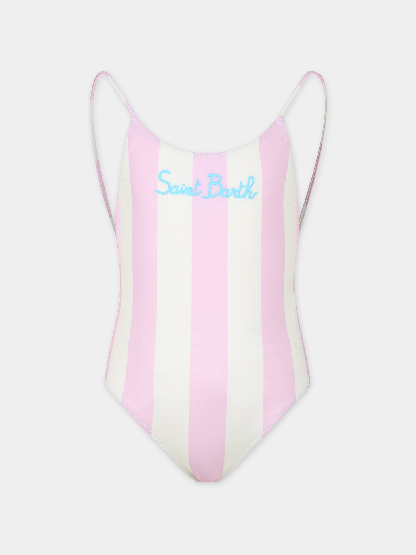 Costume intero rosa per bambina con logo,Mc2 Saint Barth,CEC0005 01654F