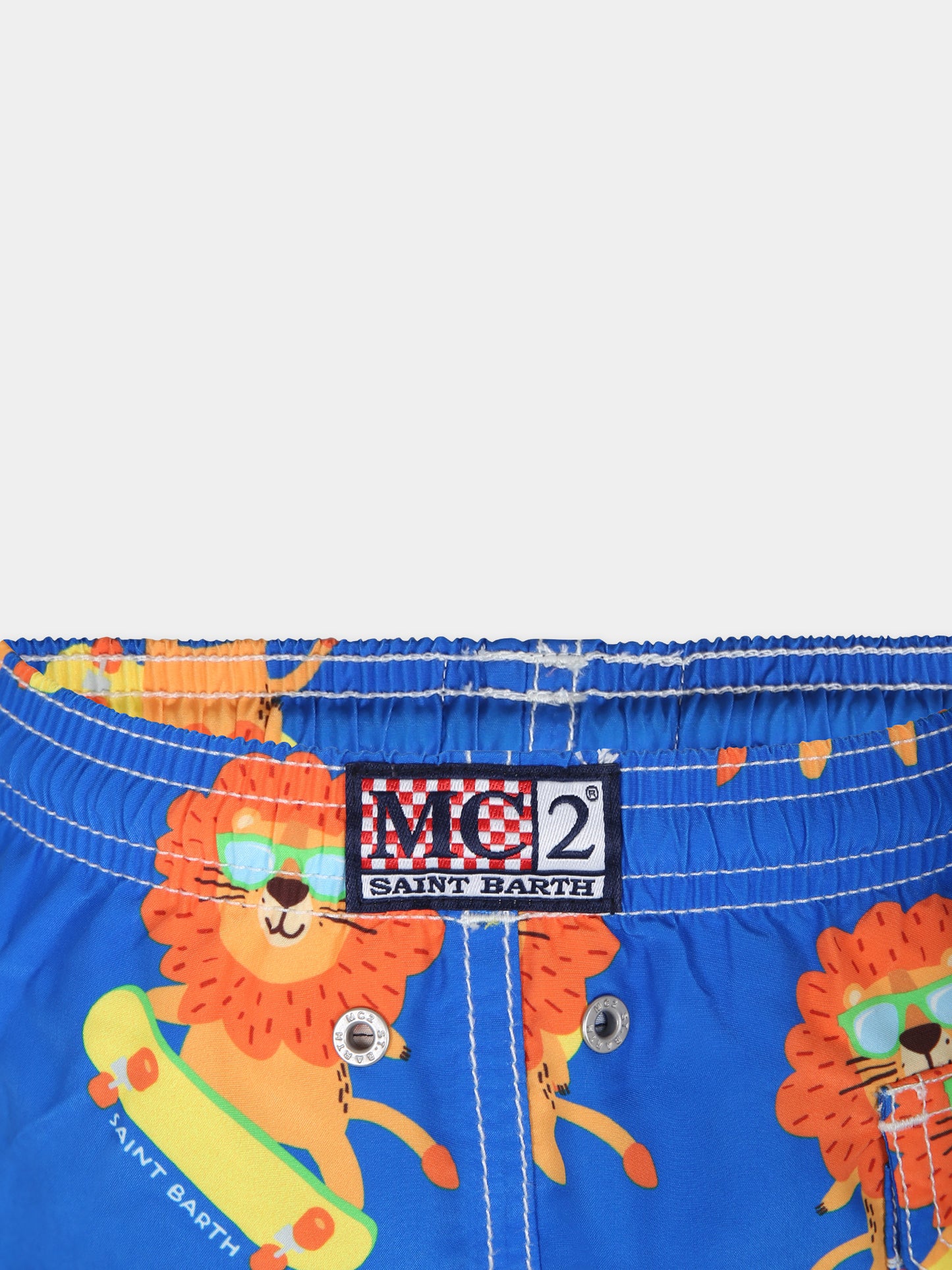 Boxer mare blu per bambino con stampa leone,Mc2 Saint Barth,JEA0001 01977F