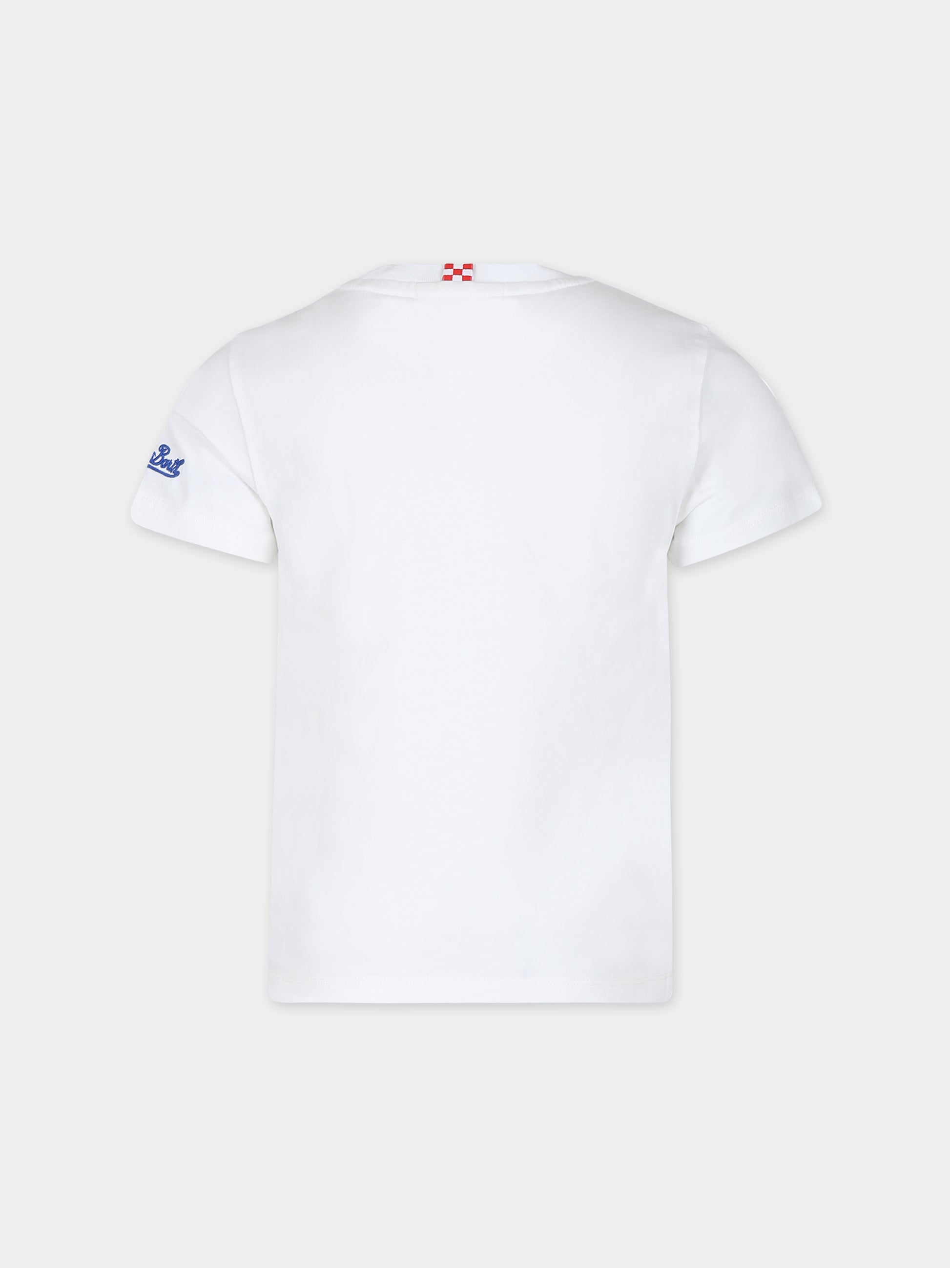 T-shirt bianca per bambino con stampa Estathé,Mc2 Saint Barth,EDD0001 02690F