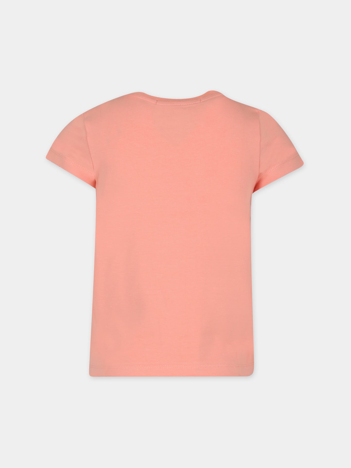 T-shirt rosa per bambina con logo,Calvin Klein Kids,24SCKIG0IG02433J TZZ