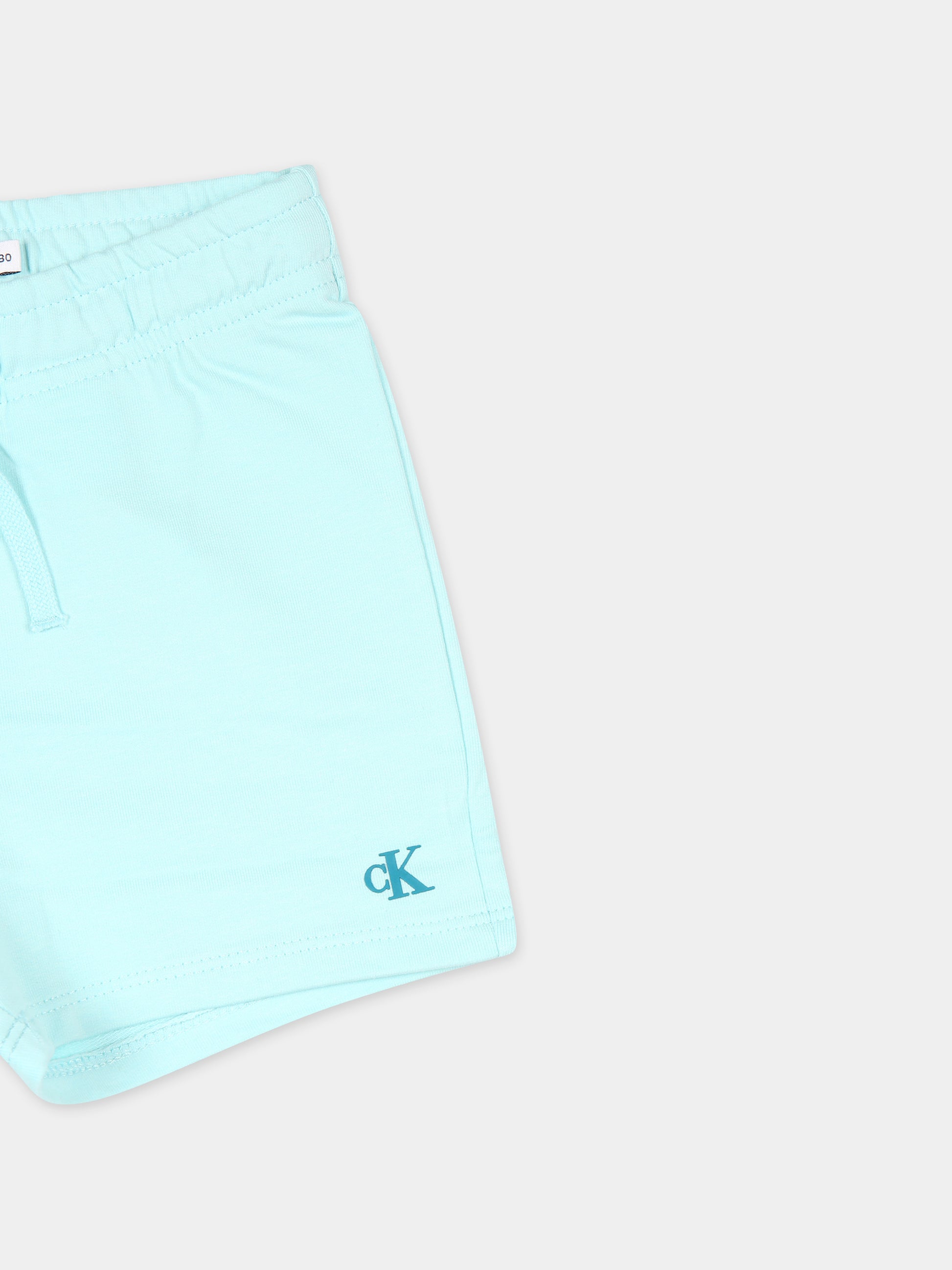 Completo celeste per neonati con logo,Calvin Klein Kids,24SCKIN0IN00176 CCP