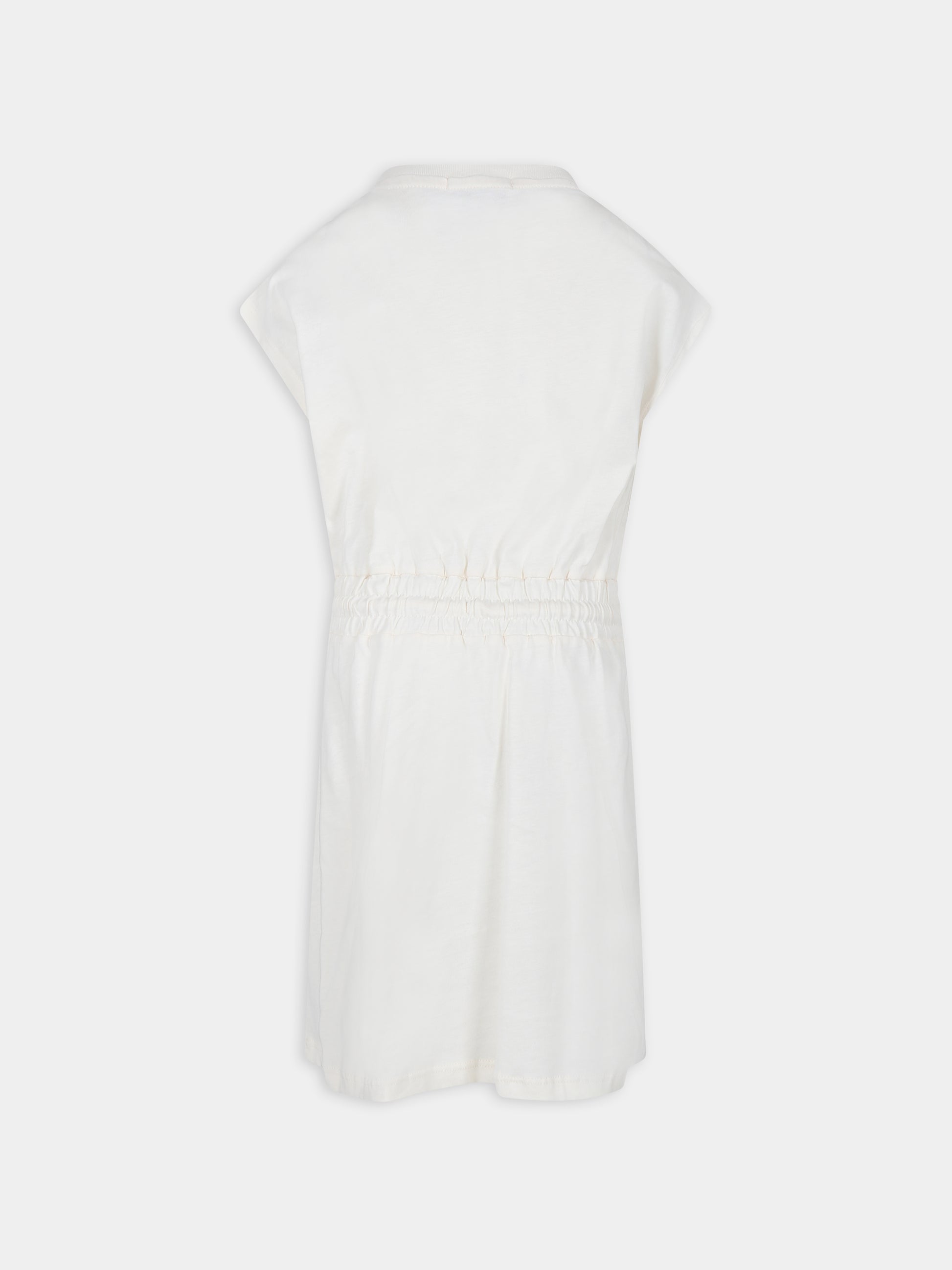 Vestito avorio per bambina con logo,Msgm Kids,MS029327 013
