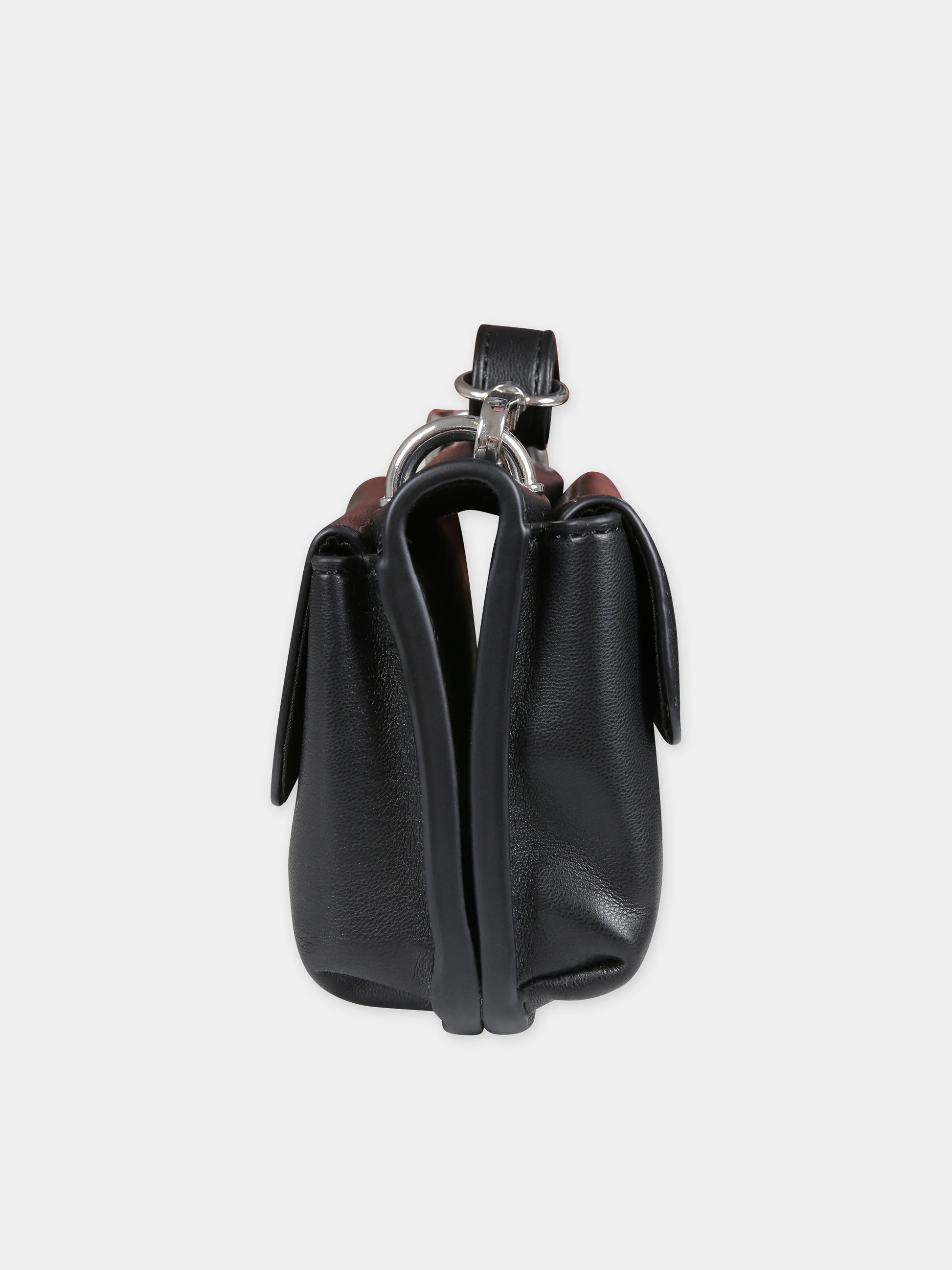 Borsa nera per bambina con logo,Msgm Kids,MS029349 110