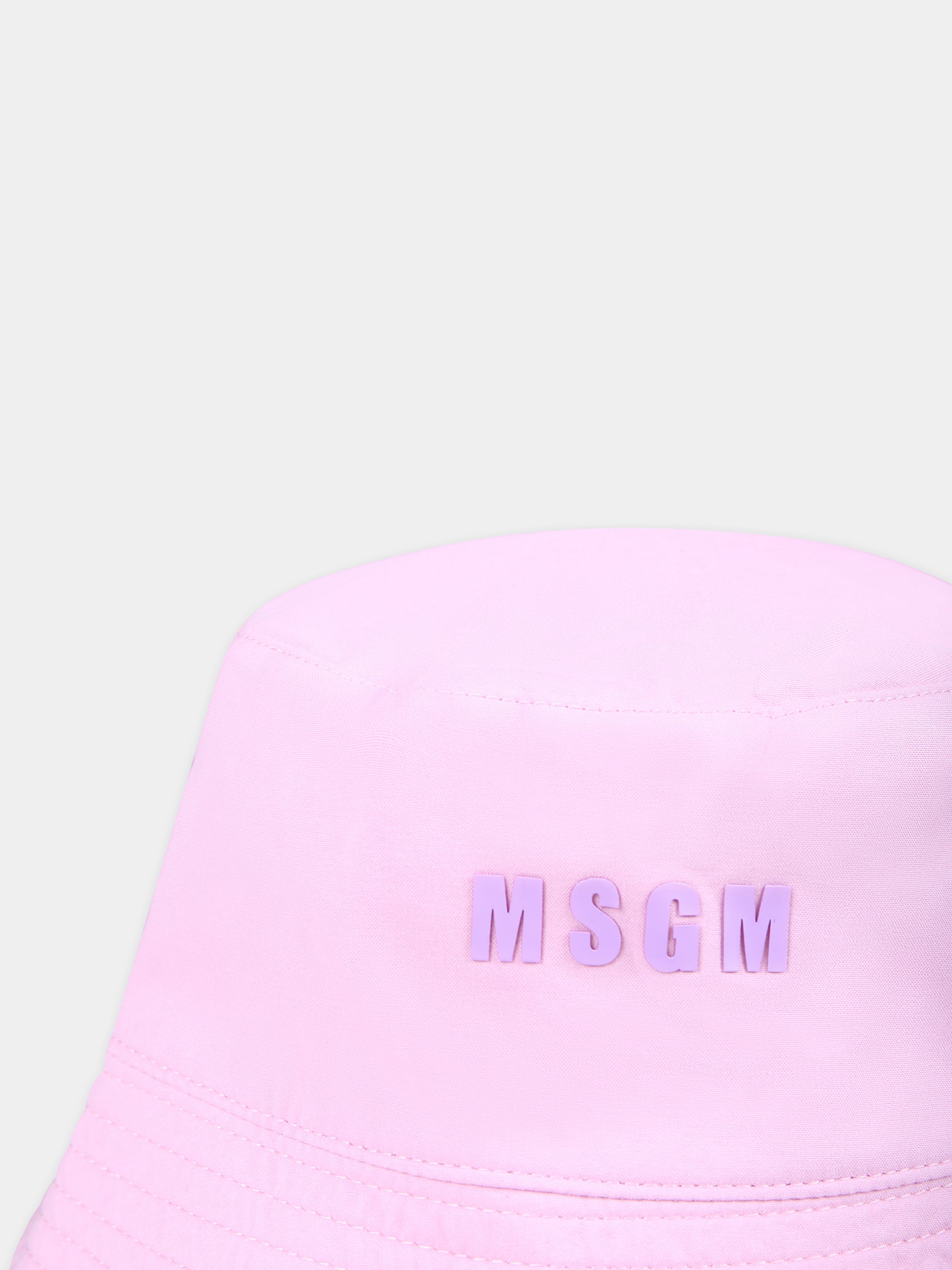 Cloche rosa per bambina con logo,Msgm Kids,MS029390 042