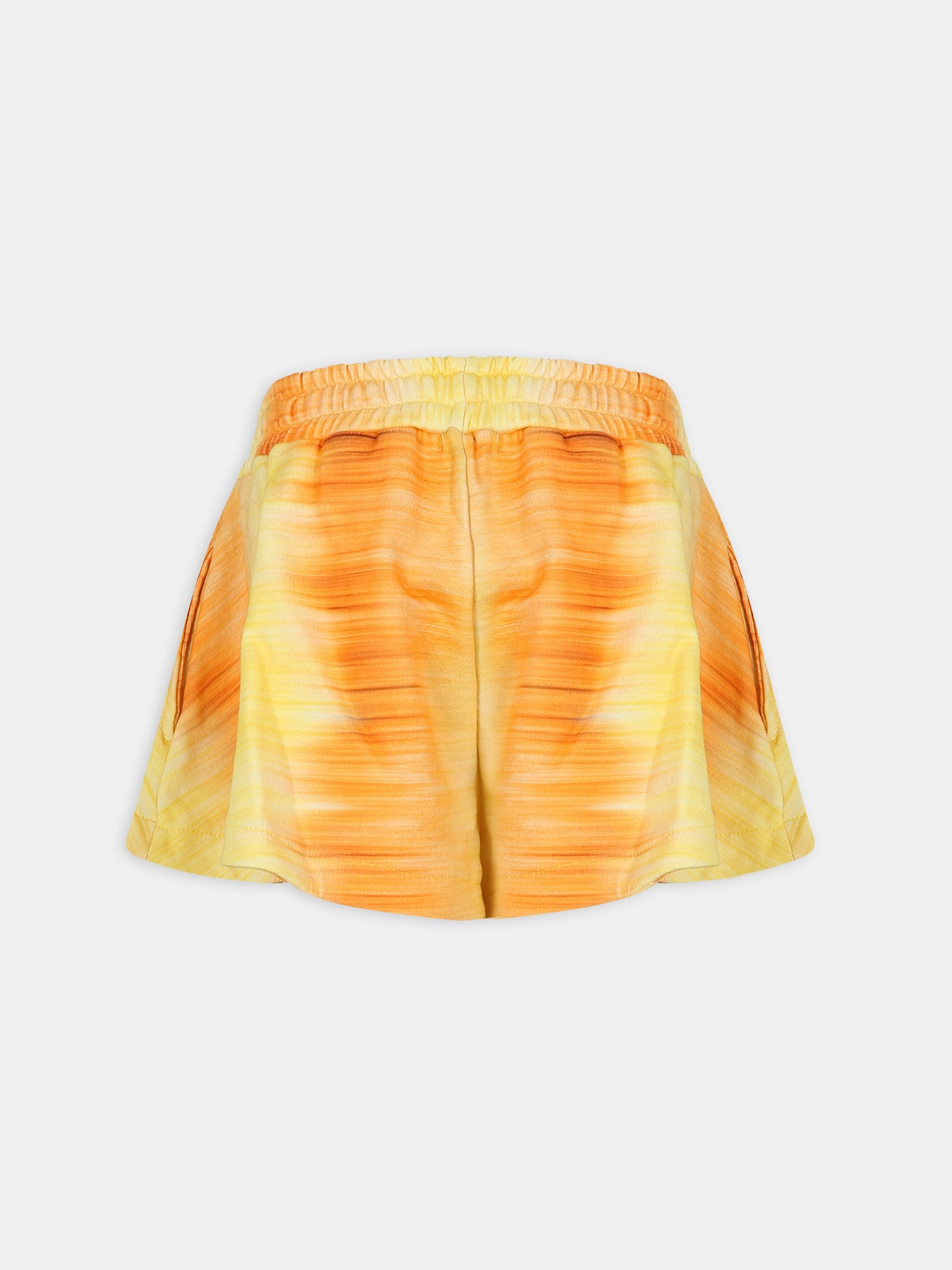 Shorts arancioni per bambina con logo,Msgm Kids,MS029482 200