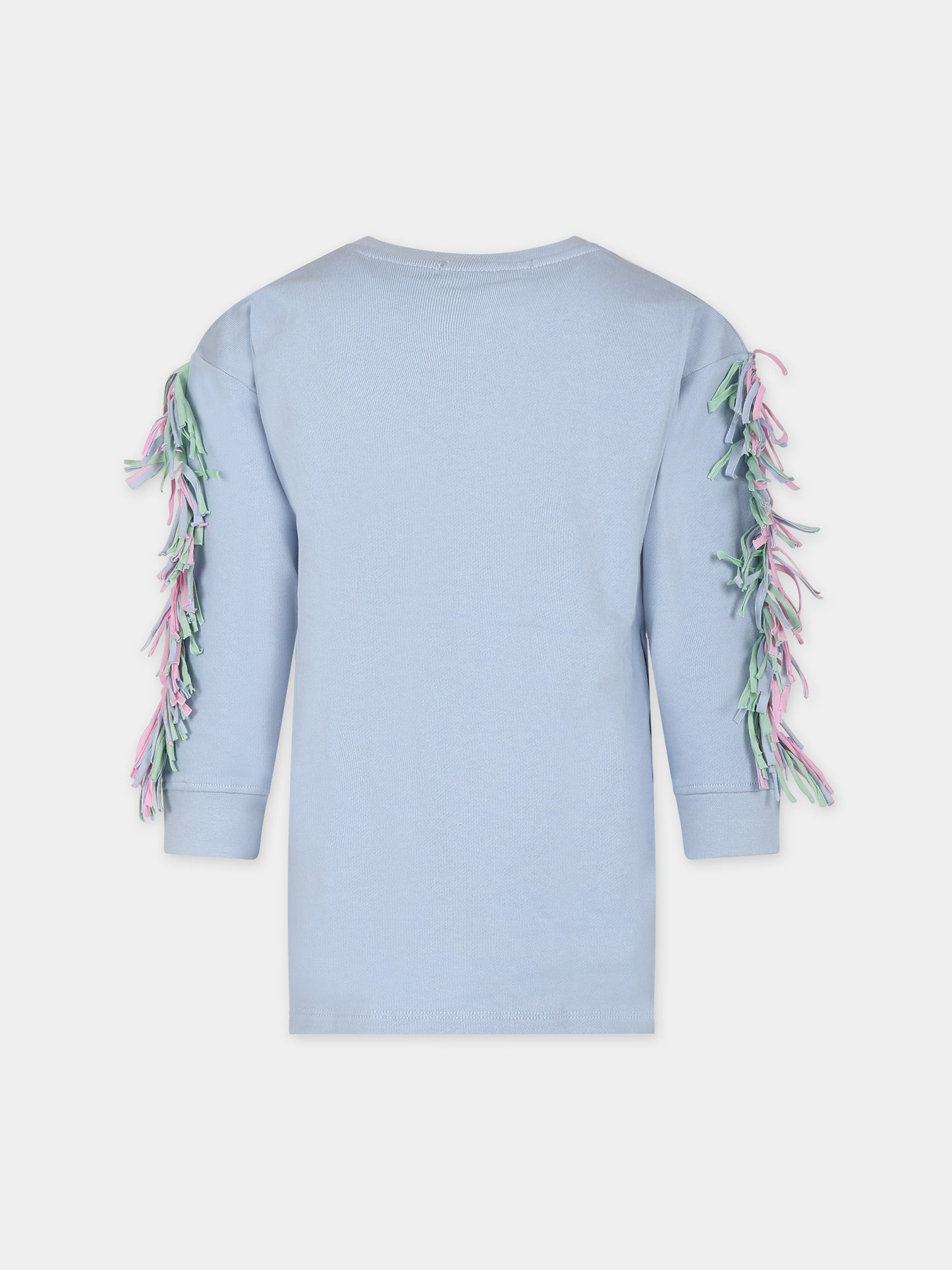 Vestito celeste per bambina con stella,Stella Mccartney Kids,TT1A10 Z0447 602