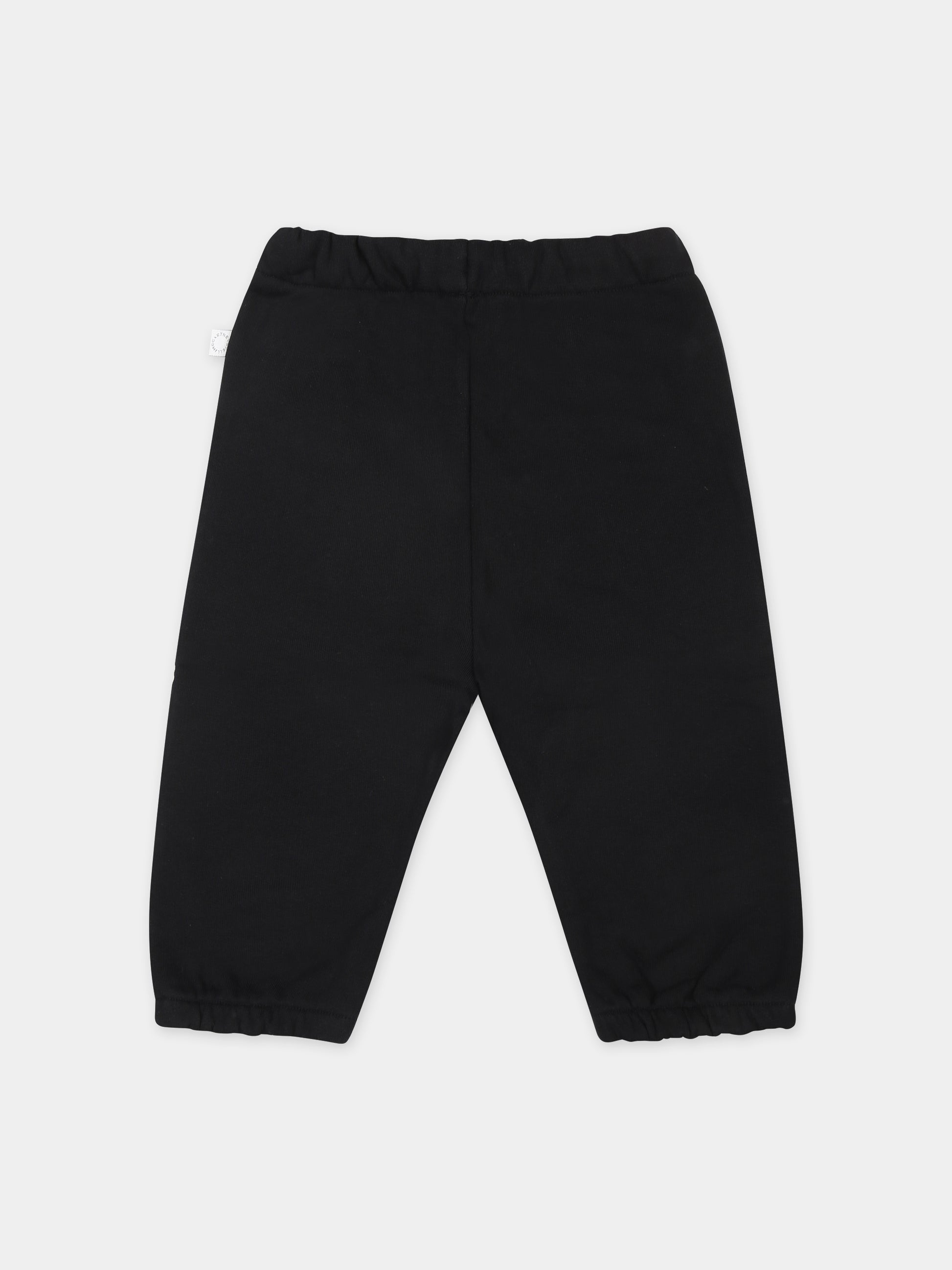 Pantaloni neri per neonato con stampa pinguino,Stella Mccartney Kids,TT6630 Z0447 930