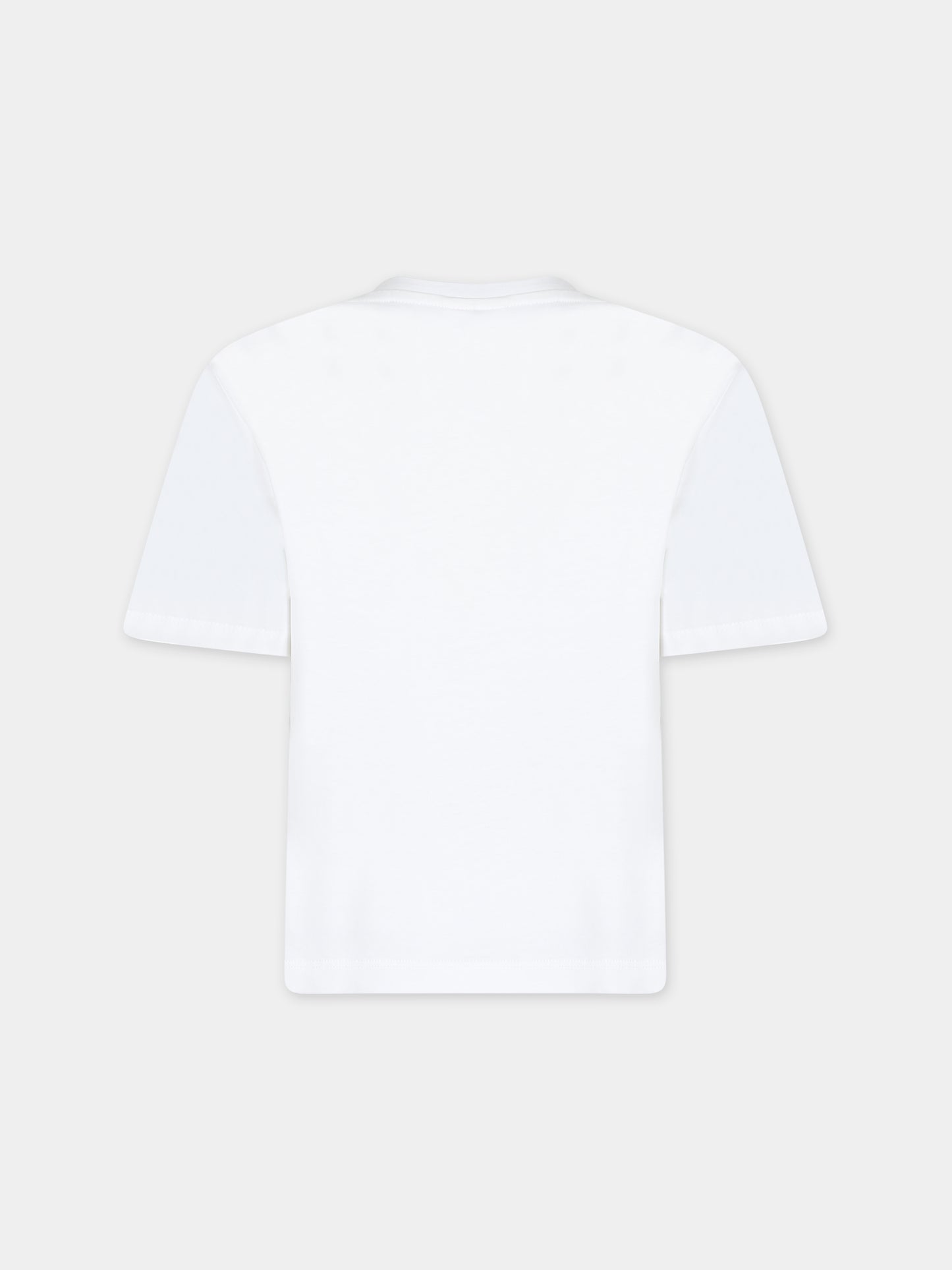 T-shirt avorio per bambina con stampa fiori,Stella Mccartney Kids,TT8C40 Z0434 101