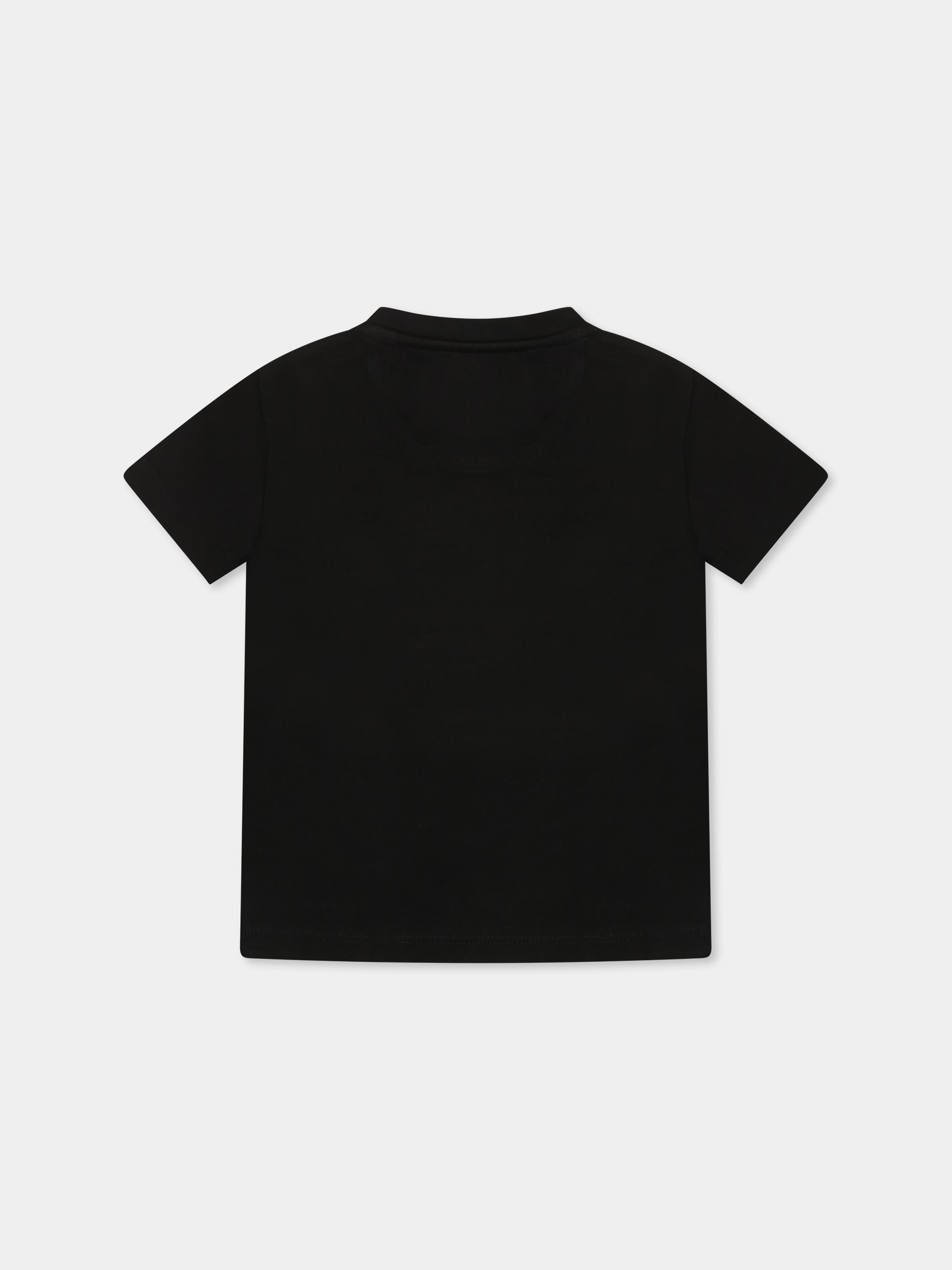 T-shirt nera per neonati con logo,Calvin Klein Kids,24F CKIN0IN00001J IN0IN00001 BEH