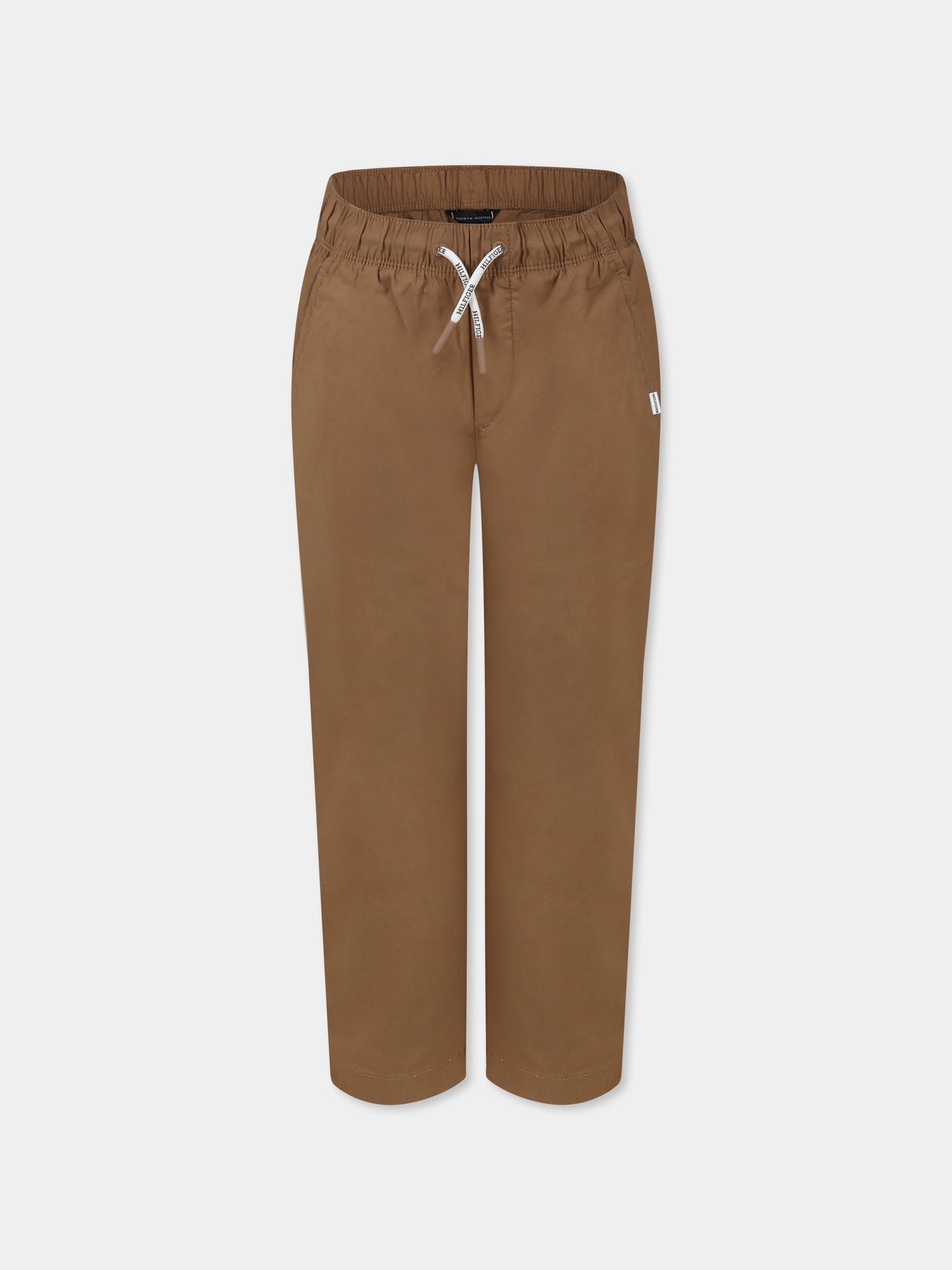 Pantaloni marroni per bambino con bandierina,Tommy Hilfiger Junior,24F THKB0KB09306JKB0KB09306 GWA