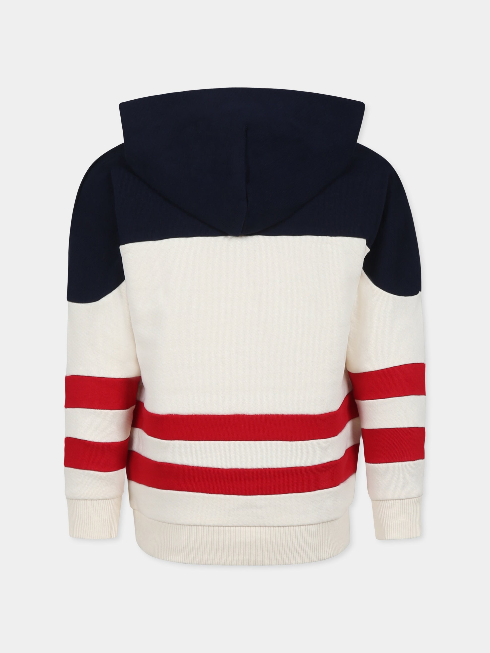 Felpa avorio per bambino con logo,Tommy Hilfiger Junior,24F THKB0KB09584J KB0KB09584 AEF