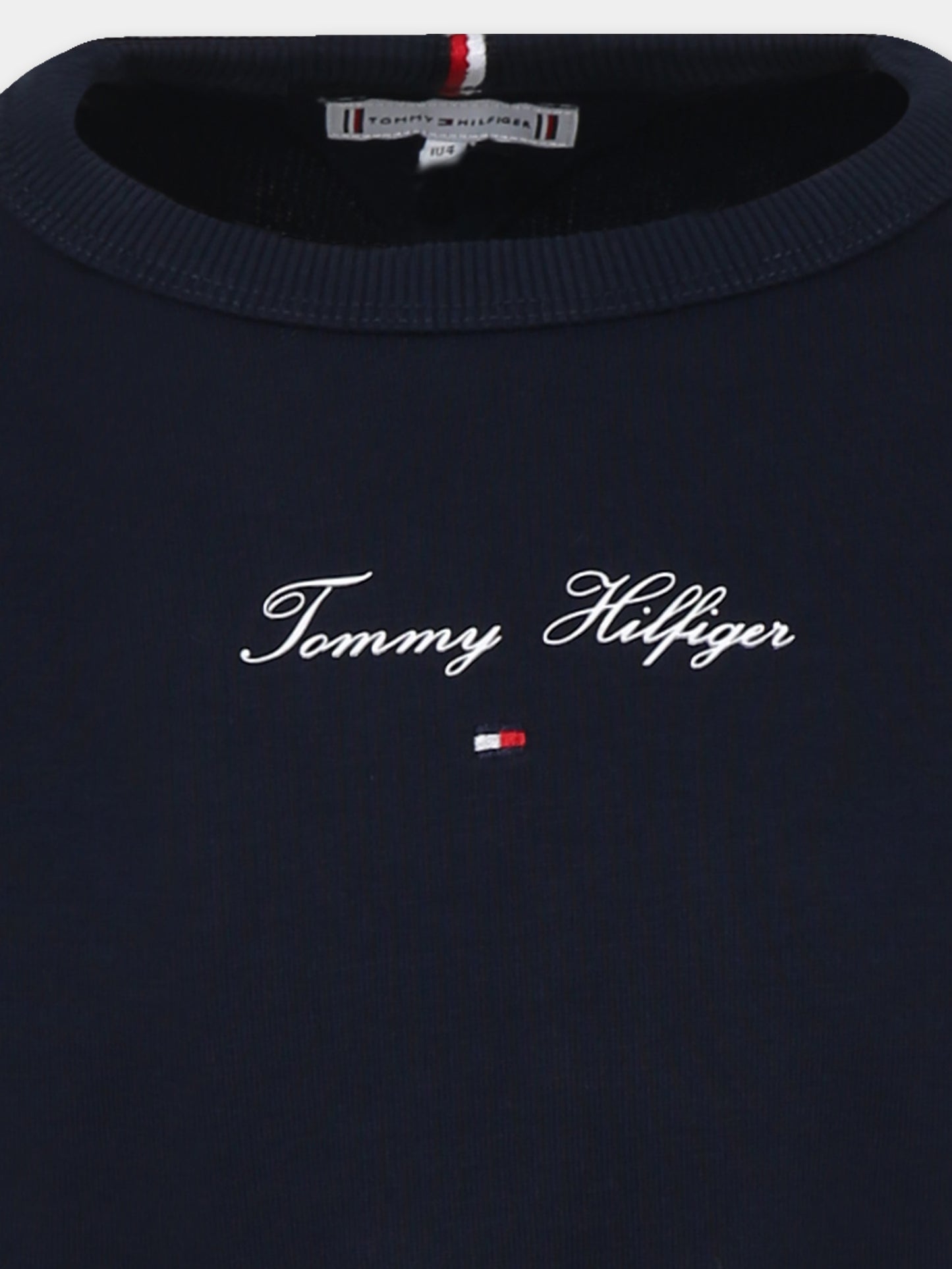 Felpa blu per bambina con logo,Tommy Hilfiger Junior,24F THKG0KG08317J KG0KG08317 C1G