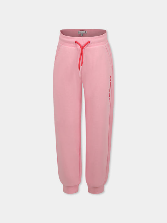 Pantaloni rosa per bambina con logo rosso,Tommy Hilfiger Junior,24F THKG0KG08325J KG0KG08325 TPF