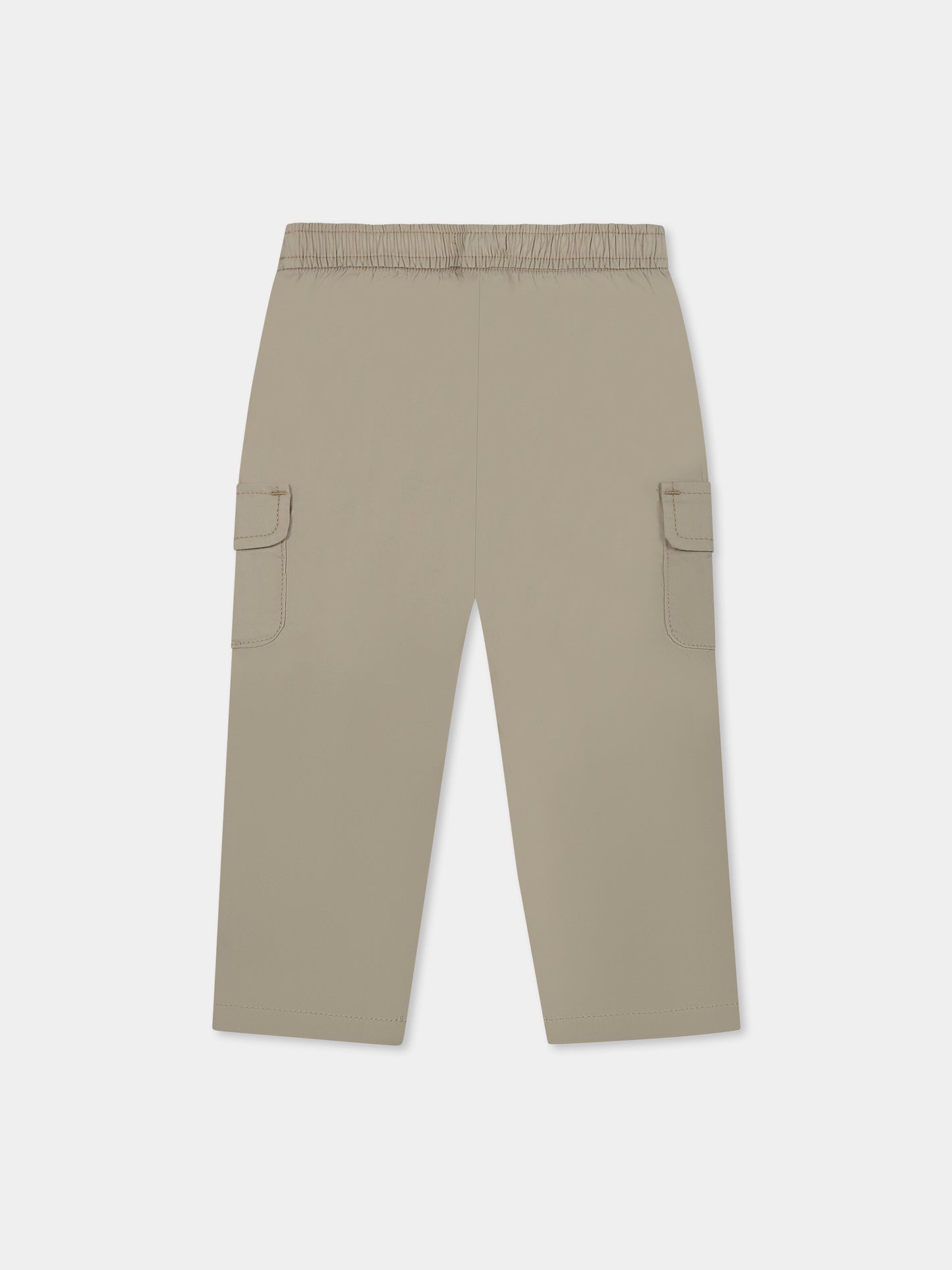 Pantaloni beige per neonato con bandierina,Tommy Hilfiger Junior,24F THKN0KN01956J KN0KN01956 RBT