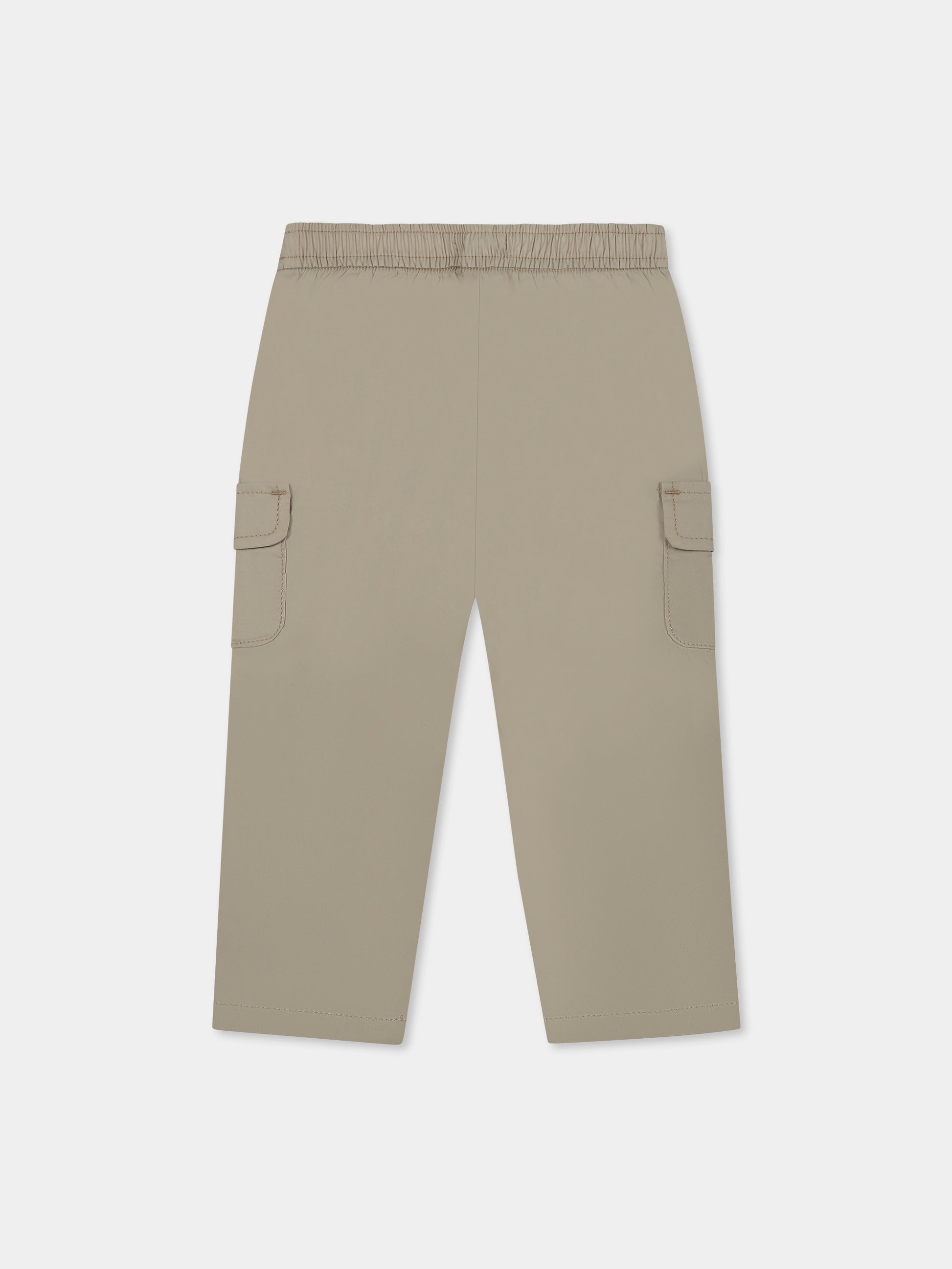 Pantaloni beige per neonato con bandierina,Tommy Hilfiger Junior,24F THKN0KN01956J KN0KN01956 RBT
