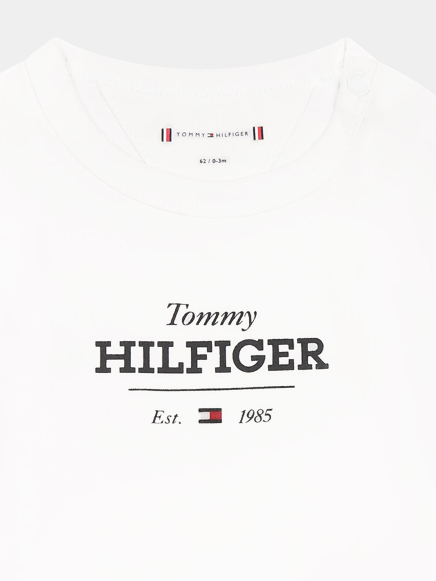 Body bianco per neonati con logo,Tommy Hilfiger Junior,24F THKN0KN01974J KN0KN01974 YBR