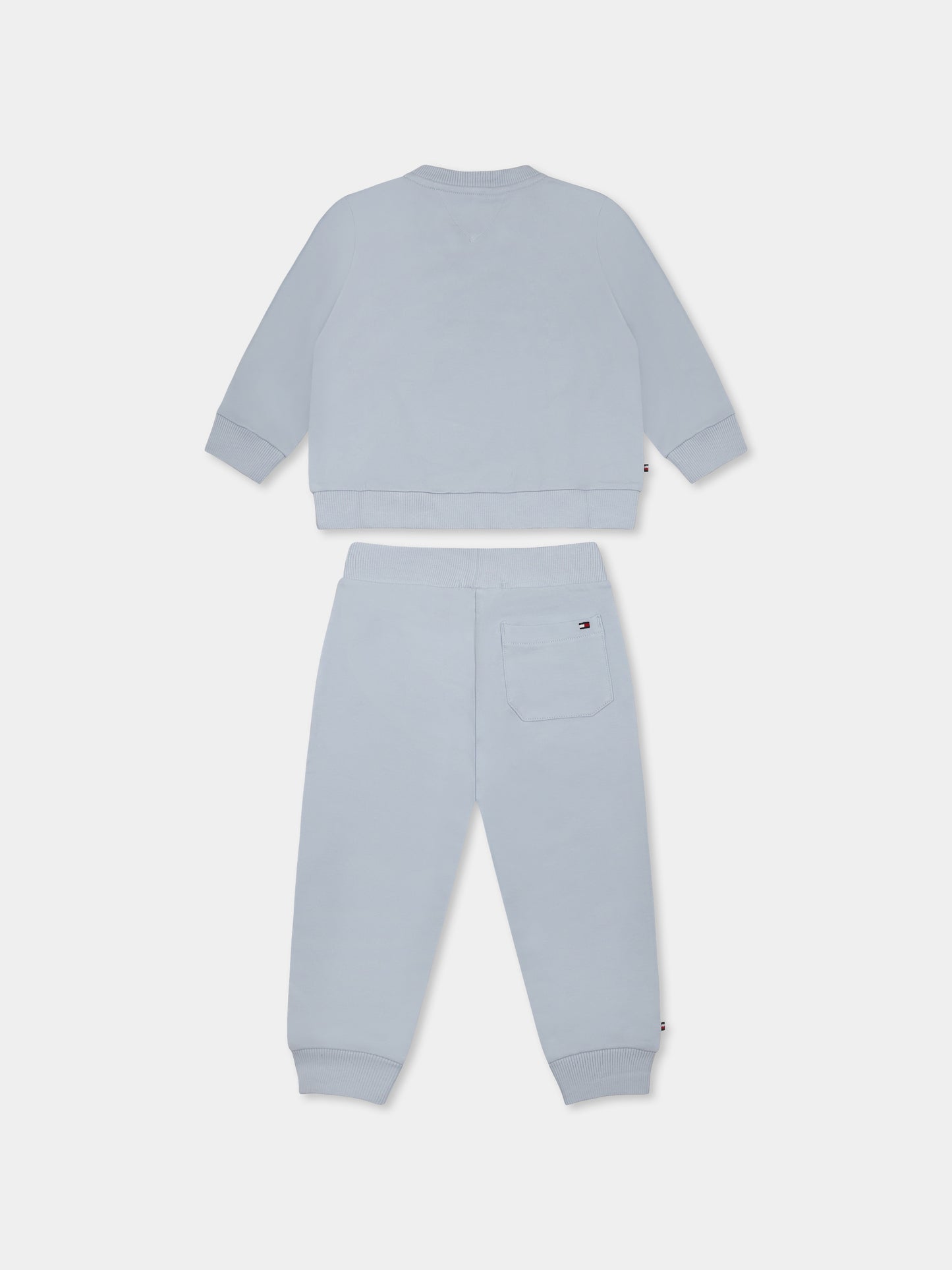 Light blue suit for baby boy with logo