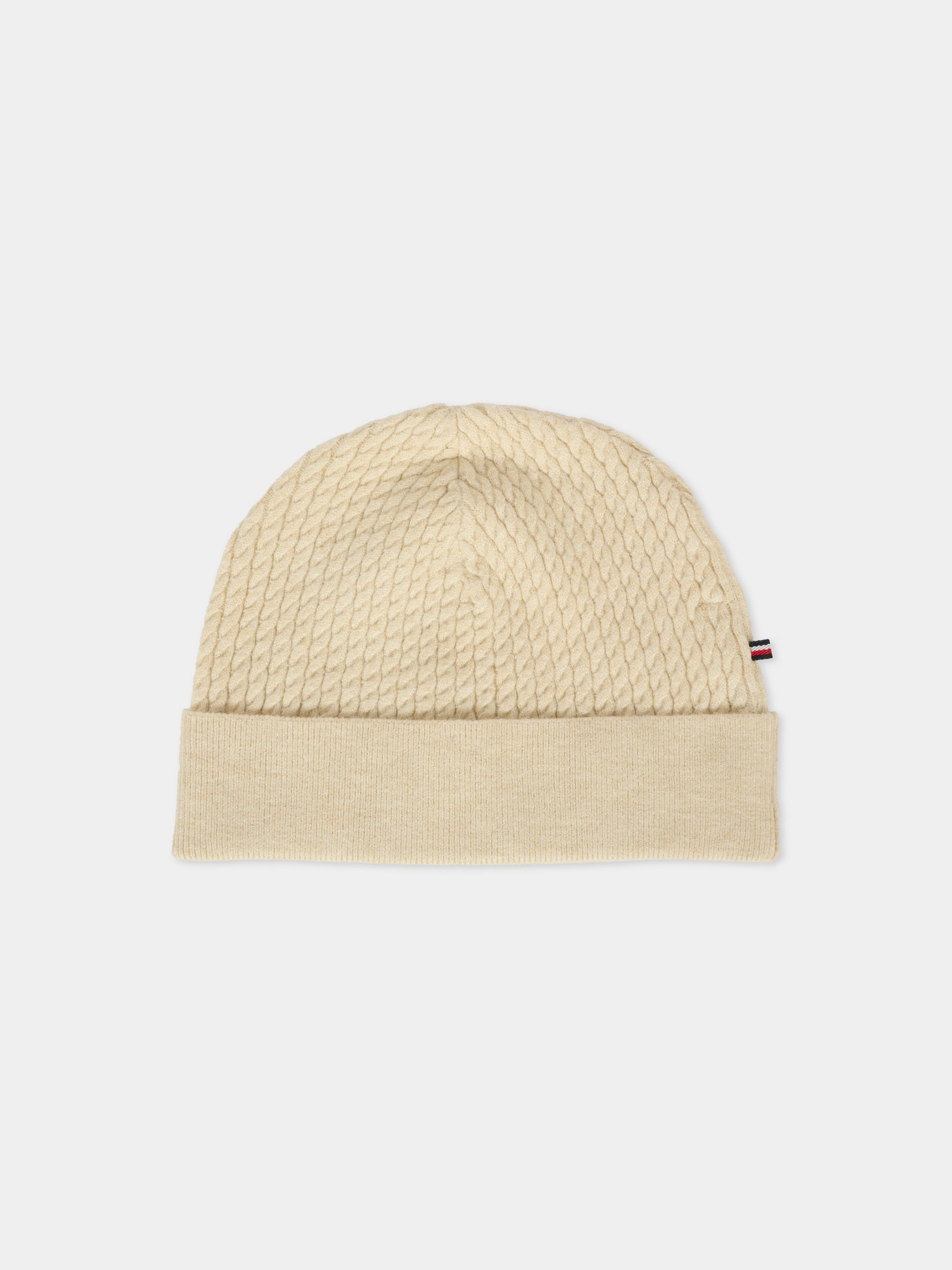 Completo nascita beige per neonati con bandierina,Tommy Hilfiger Junior,24F THKN0KN01983J KN0KN01983 GLK