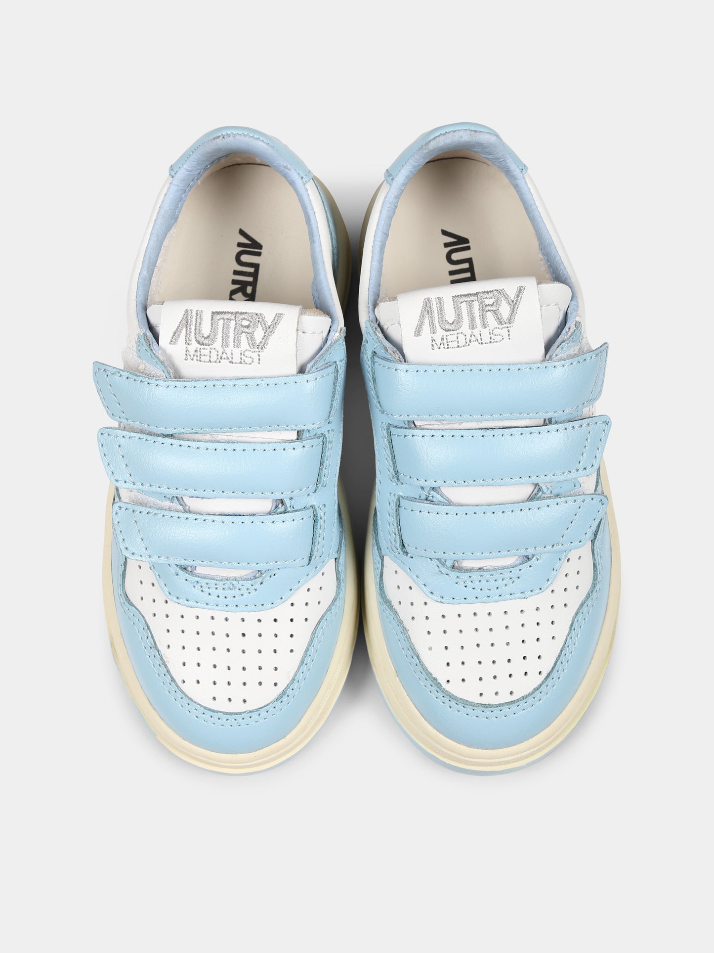 Sneakers celesti per bambini con logo,Autry,KILK WB03