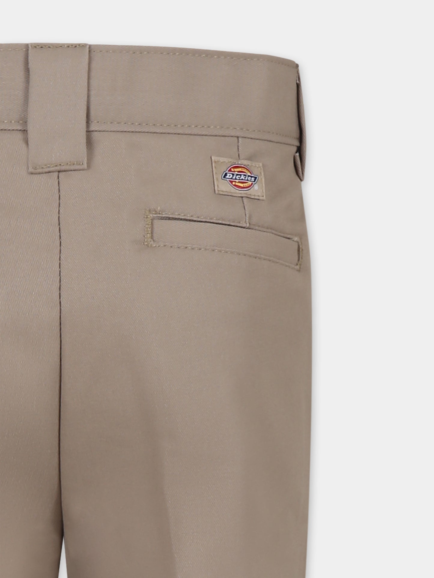 Pantaloni beige per bambino con logo,Dickies,DKDQP8740DS1