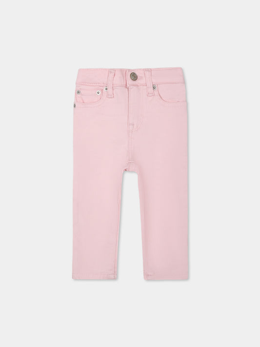 Pink jeans for baby girl