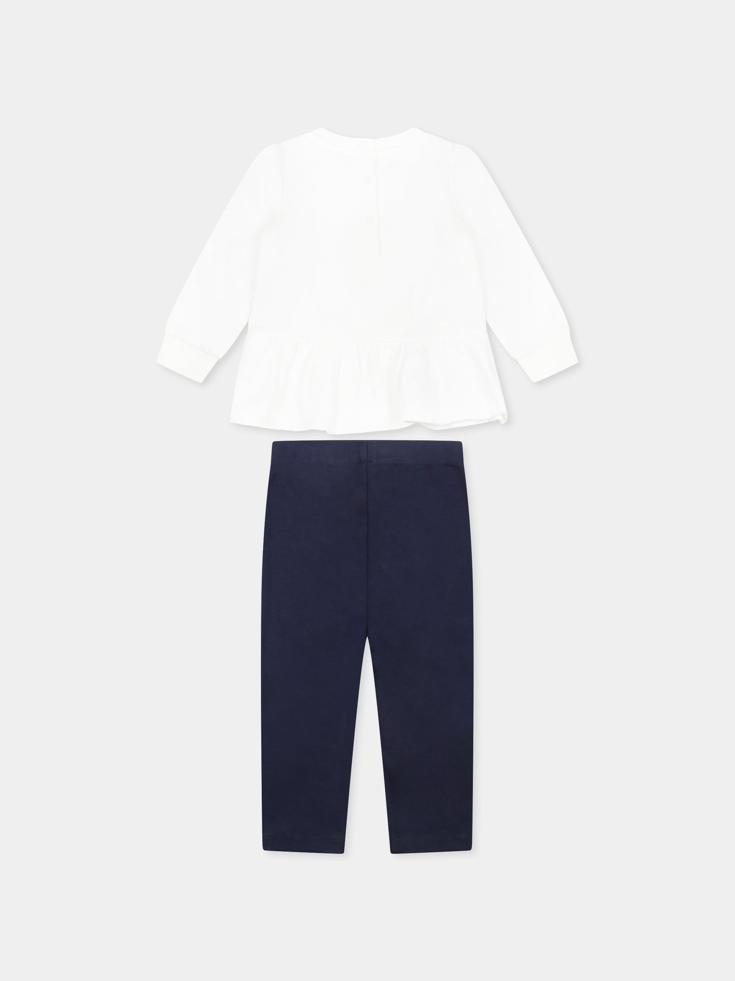 Completo multicolor per neonata con Polo Bear,Ralph Lauren Kids,958245001 PAPER WHITE